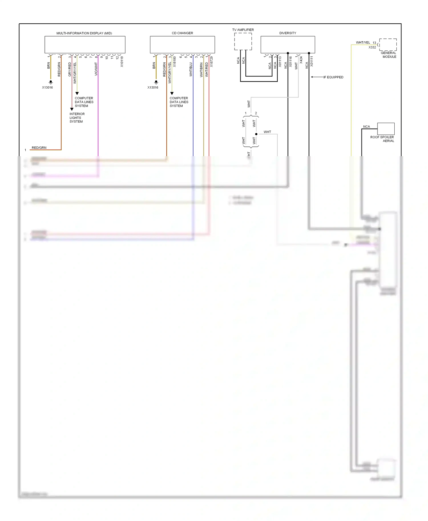 Wiring diagram general module for BMW X5 E53 (1999-2003) (35 of 39)