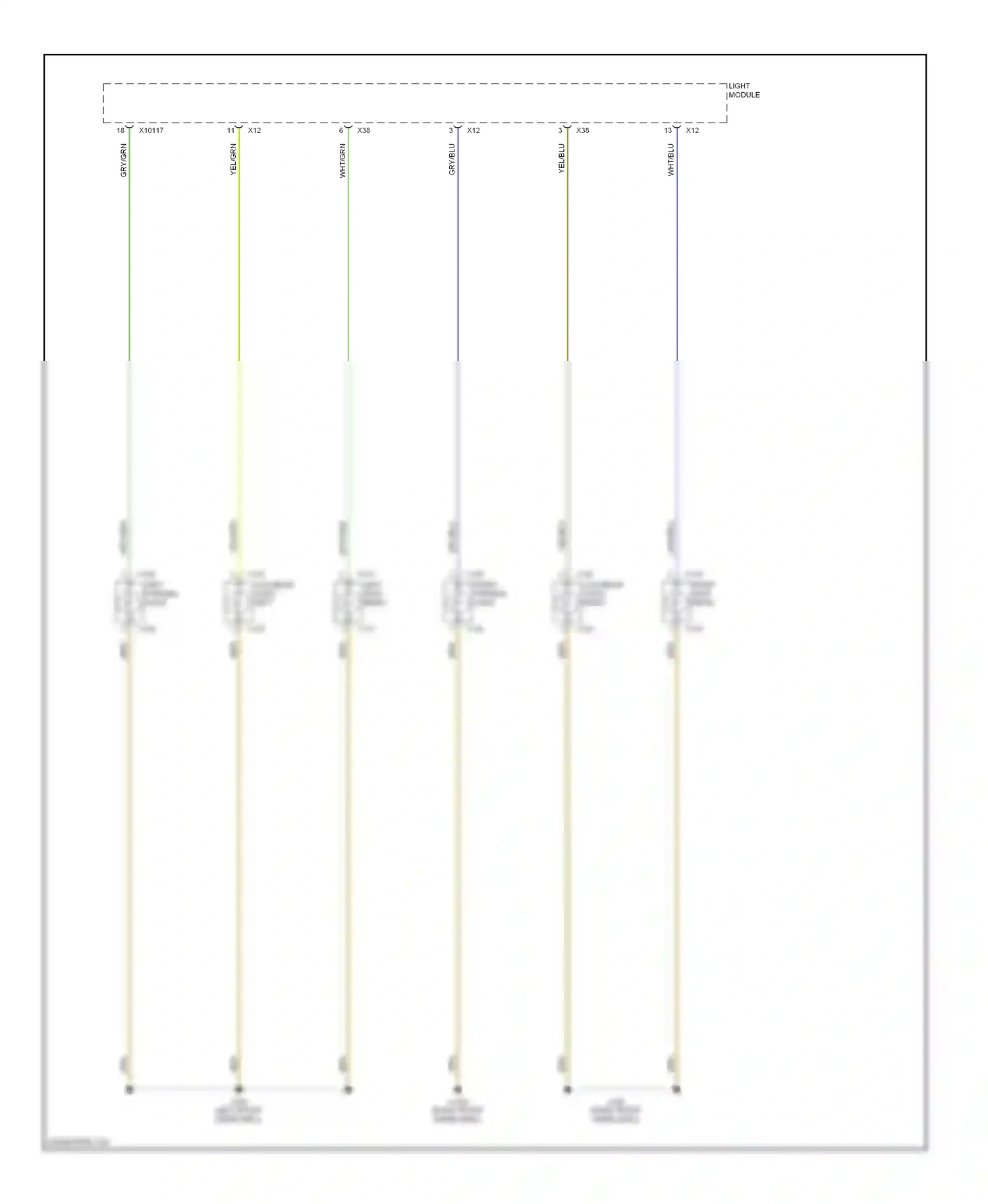 Wiring diagram low beam light, right for BMW X5 E53 (1999-2003) (1 of 1)