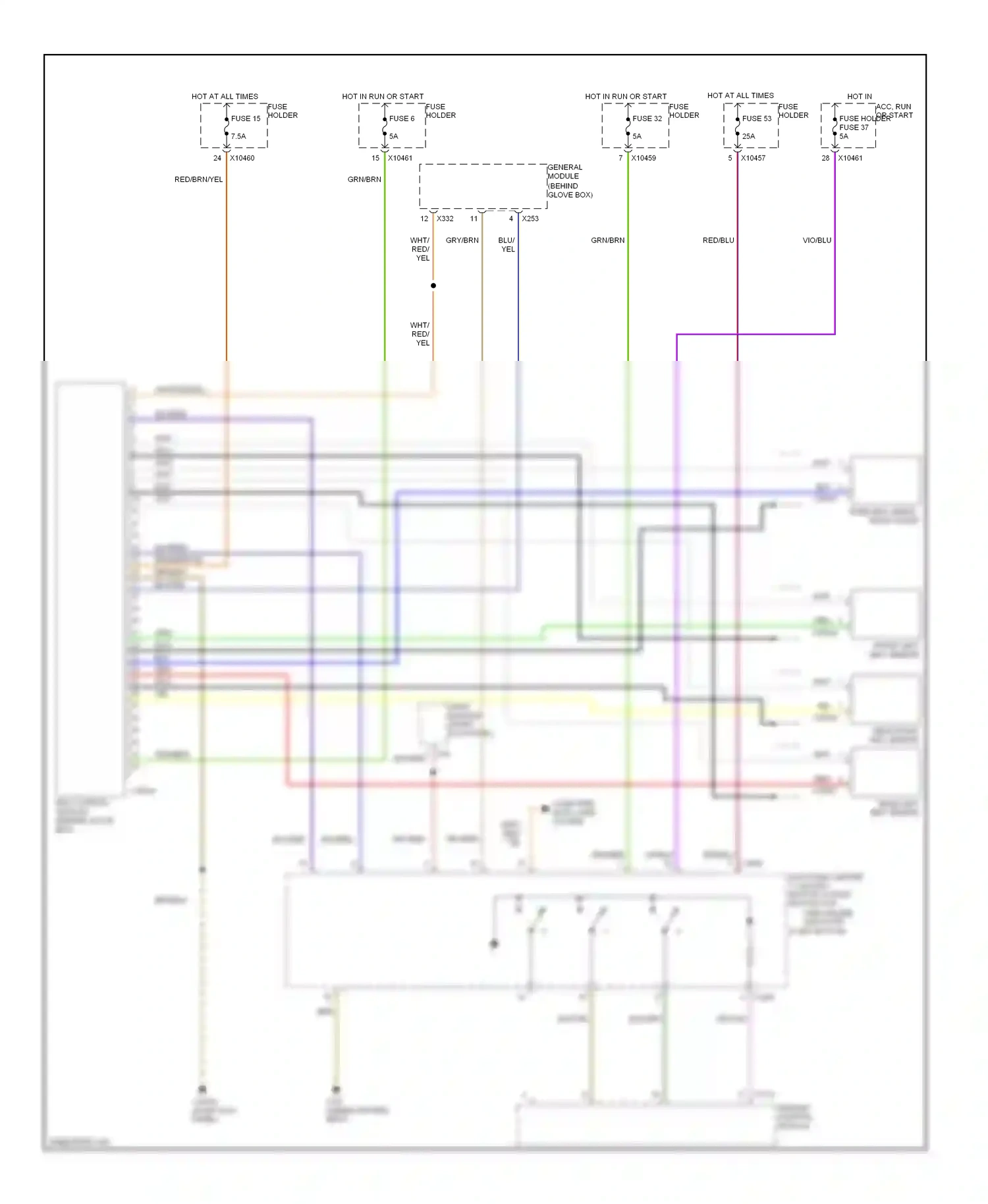 Wiring diagram red for BMW X5 E53 (1999-2003) (61 of 61)
