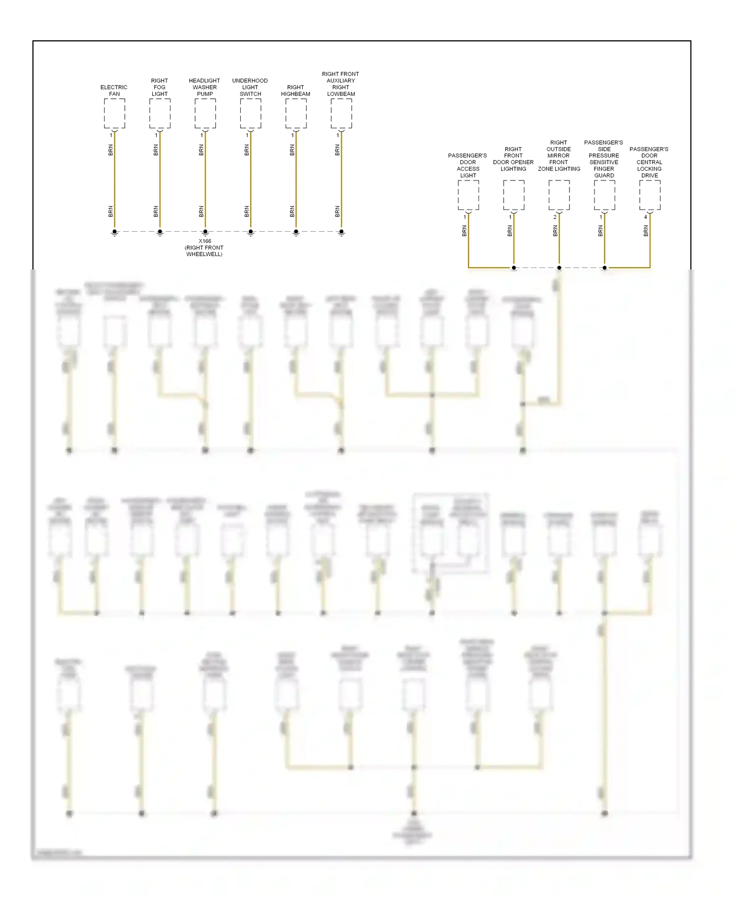 Wiring diagram right highbeam for BMW X5 E53 (1999-2003) (1 of 1)
