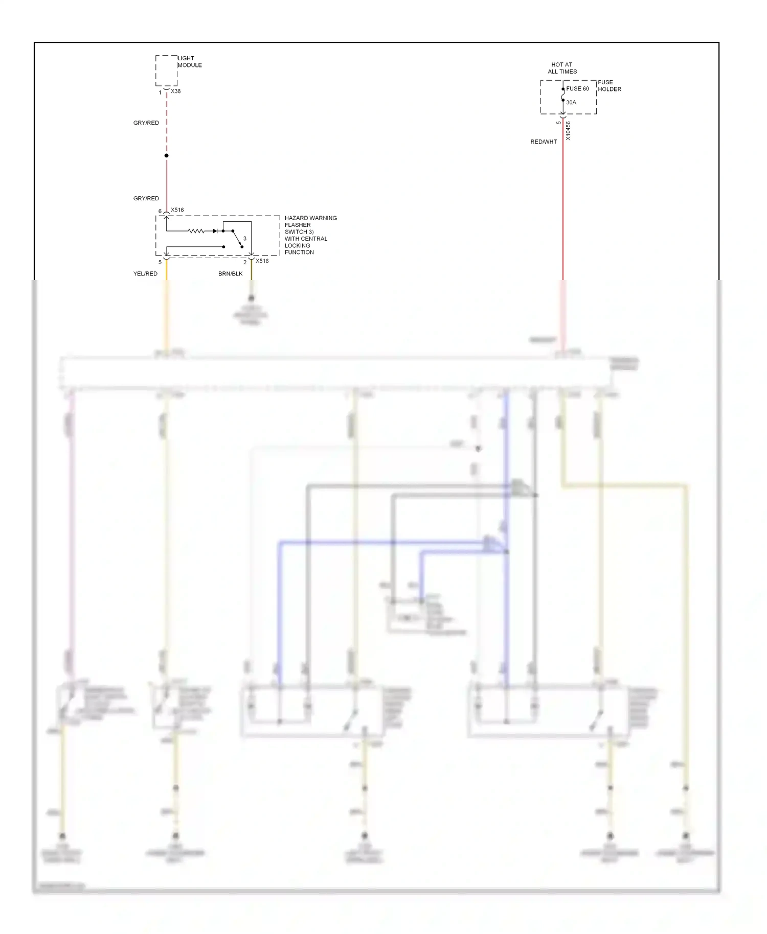 Wiring diagram yel/red for BMW X5 E53 (1999-2003) (2 of 37)