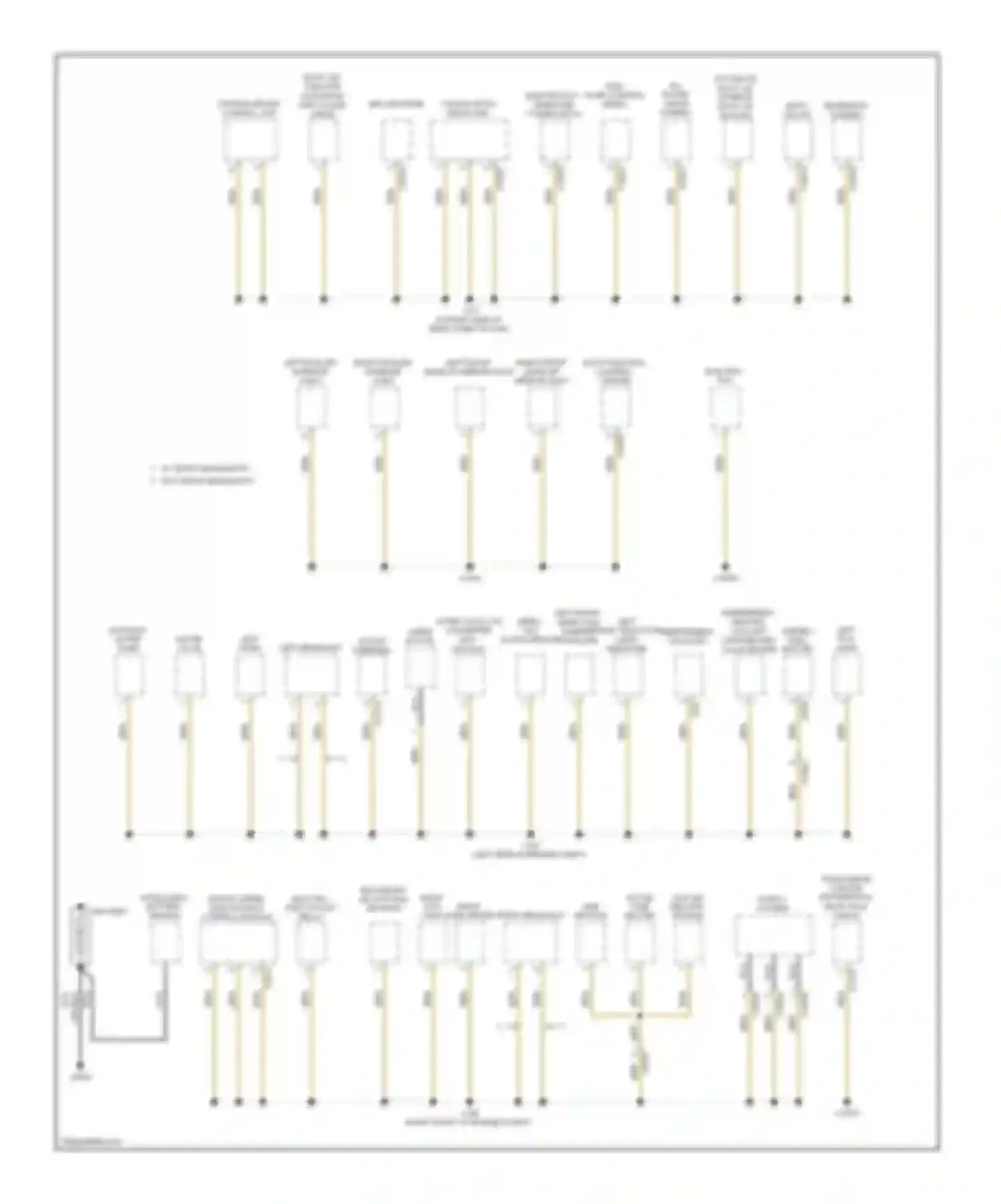 X5 BMW E70 facelift (2010-2013): Ground distribution circuit (1 of 6)