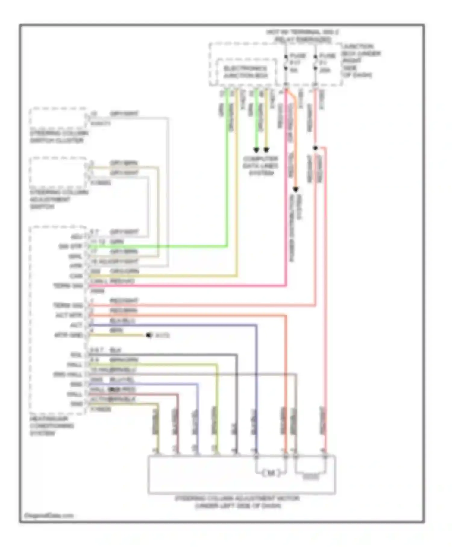 X5 BMW E70 facelift (2010-2013): Steering column memory circuit