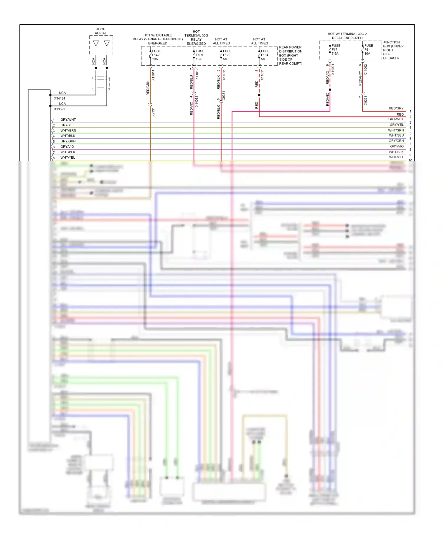 Wiring diagram aux socket for BMW X5 E70 facelift (2010-2013) (1 of 2)