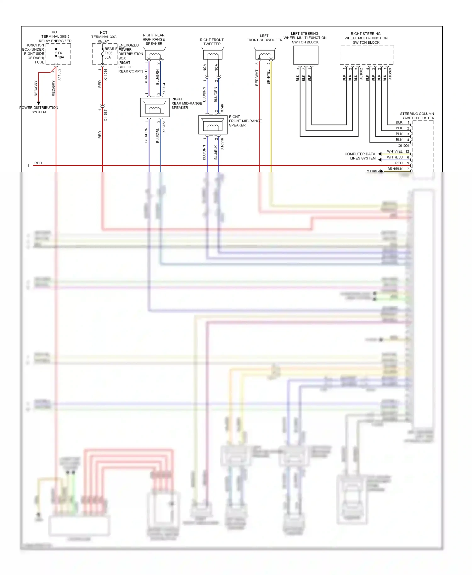 Wiring diagram blu/red for BMW X5 E70 facelift (2010-2013) (44 of 74)