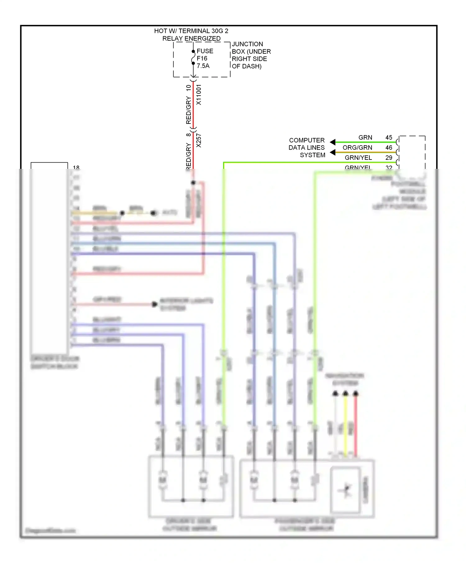 Wiring diagram blu/yel for BMW X5 E70 facelift (2010-2013) (39 of 52)
