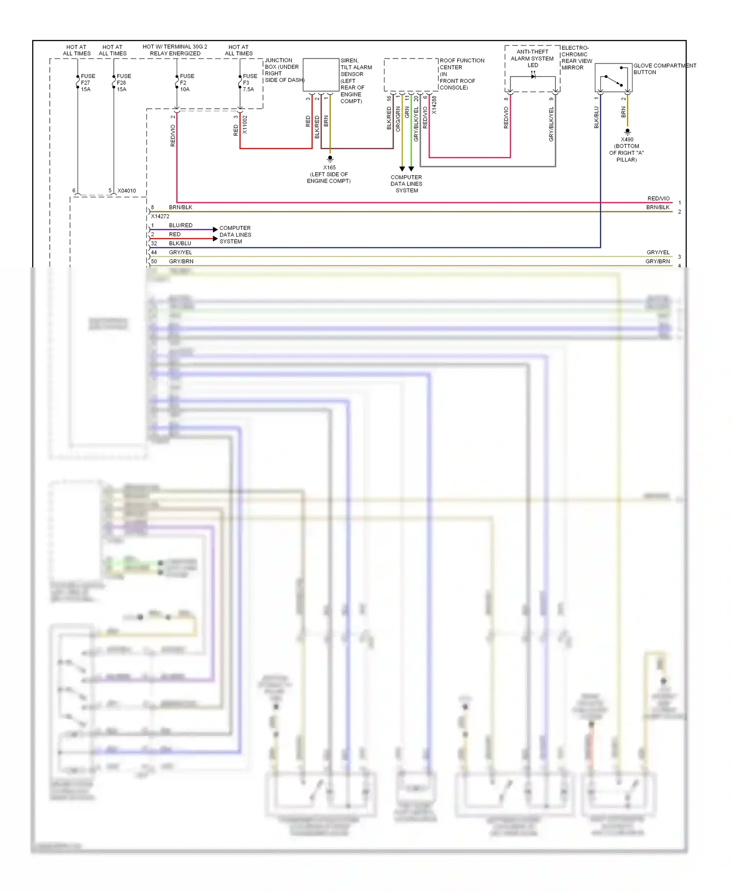 Wiring diagram brn for BMW X5 E70 facelift (2010-2013) (15 of 148)