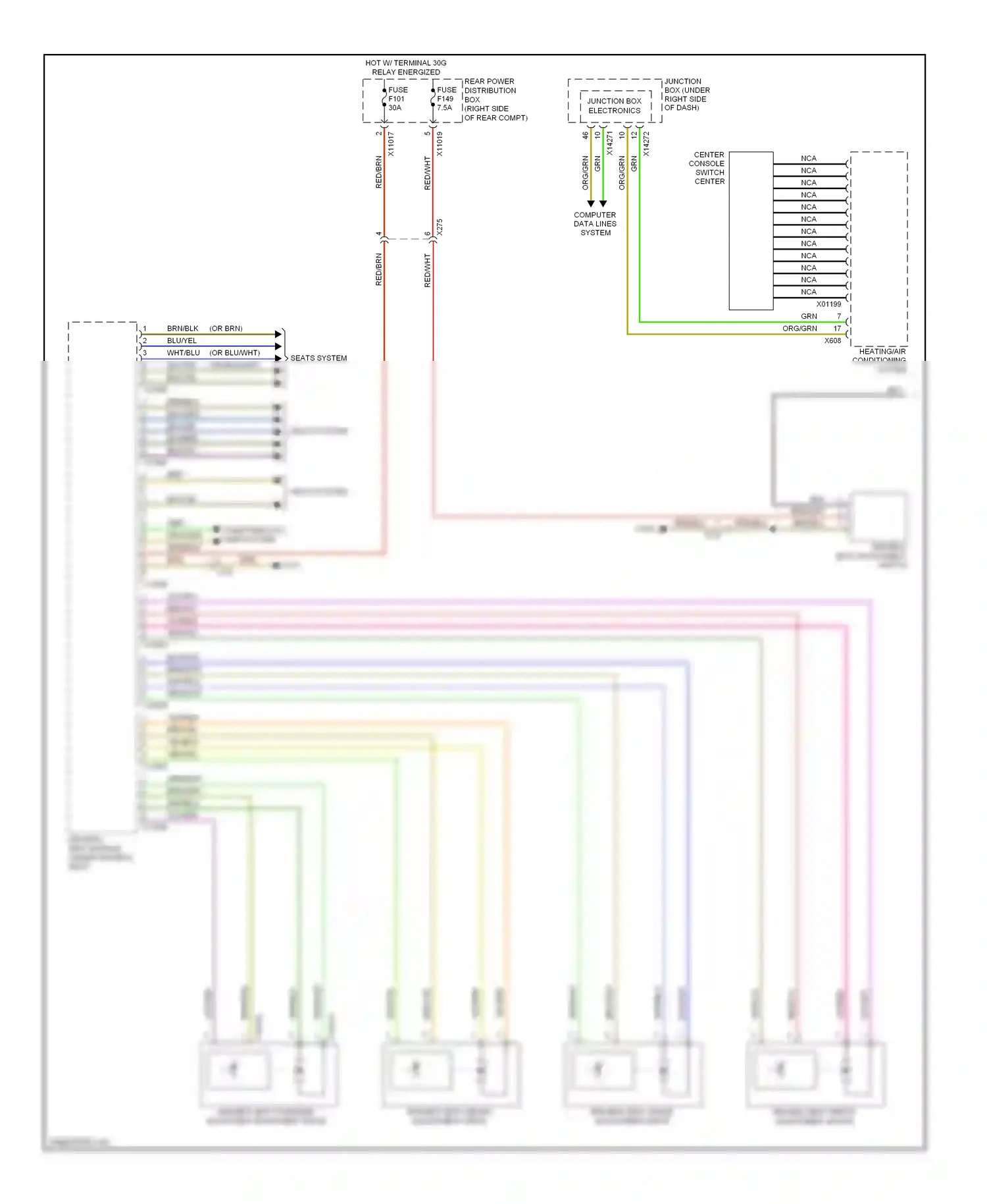 Wiring diagram driver's seat adjustment switch for BMW X5 E70 facelift (2010-2013) (1 of 5)
