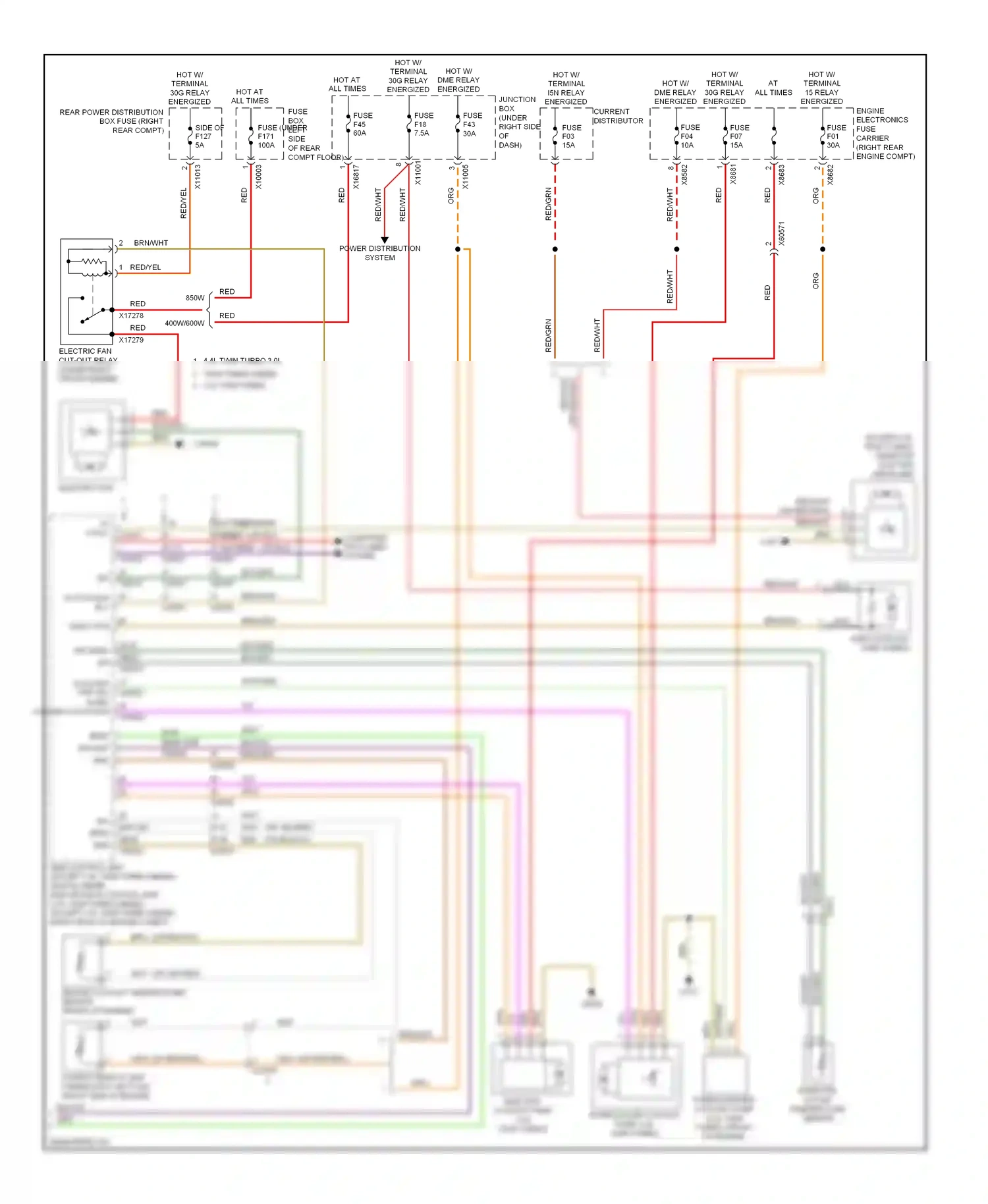 Wiring diagram e-box fan for BMW X5 E70 facelift (2010-2013) (1 of 3)