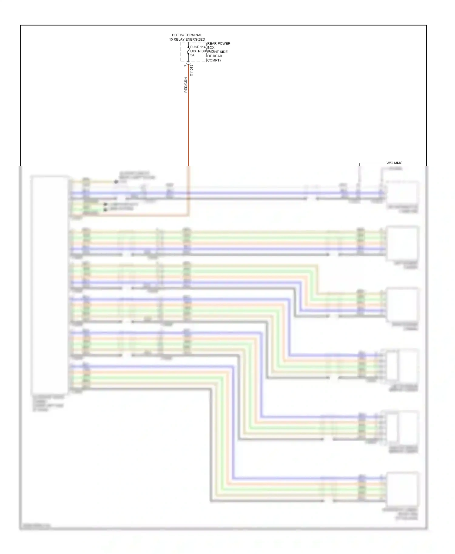 BMW X5 E70 facelift (2010-2013) left bumper camera wiring diagram  (1 of 1)