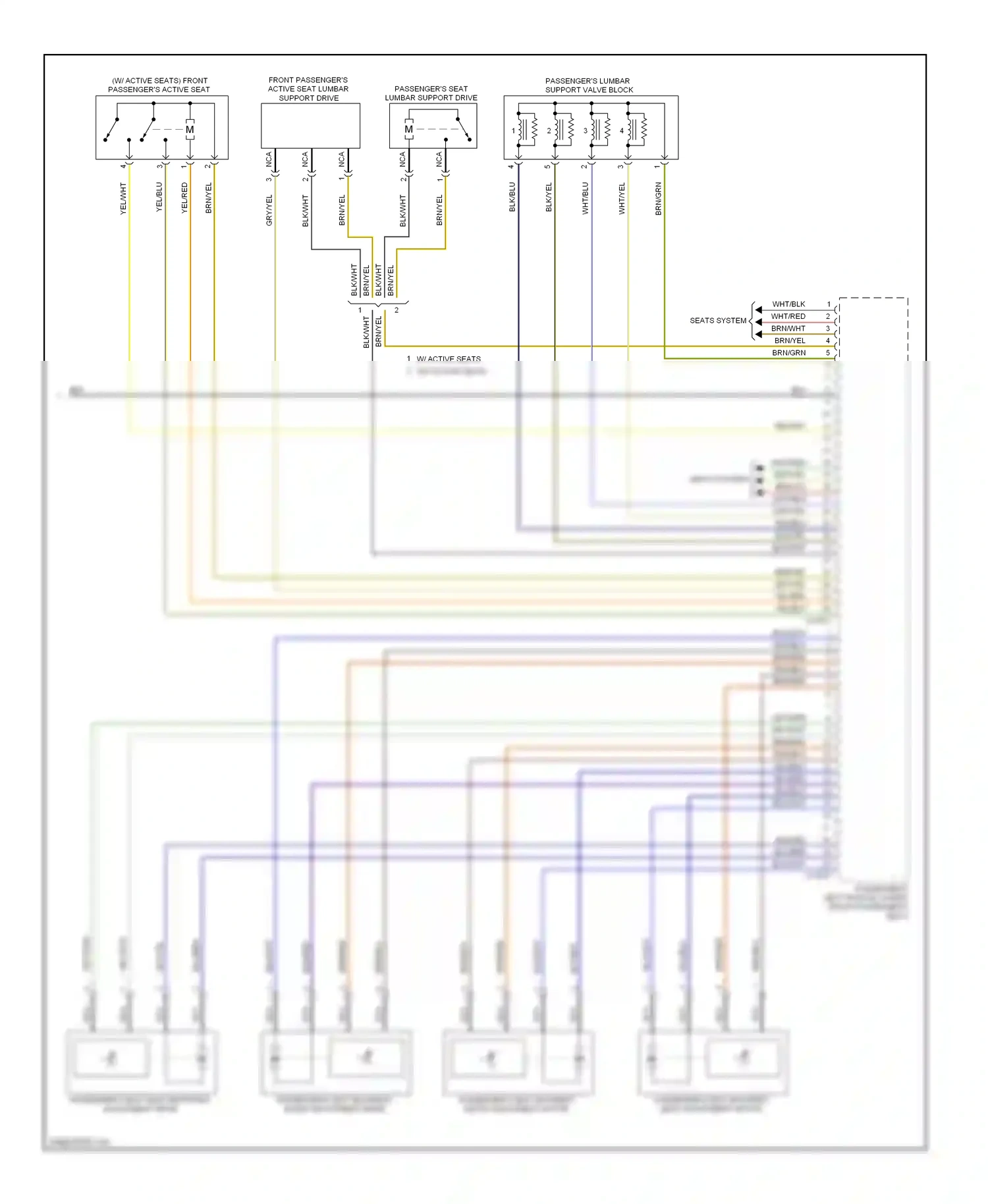 Wiring diagram passenger's seat backrest width adjustment motor for BMW X5 E70 facelift (2010-2013) (1 of 1)