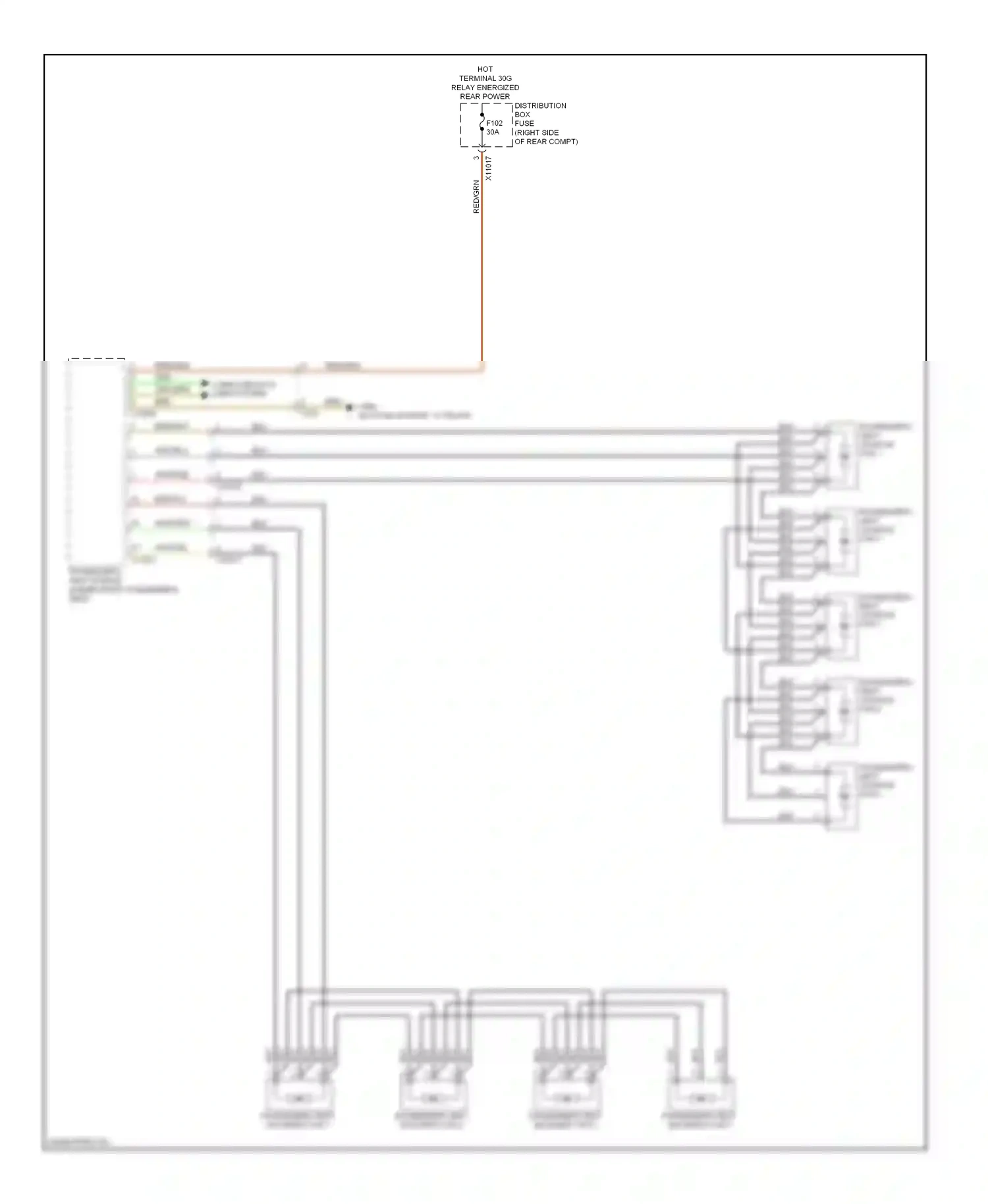 Wiring diagram passenger's seat module for BMW X5 E70 facelift (2010-2013) (3 of 3)