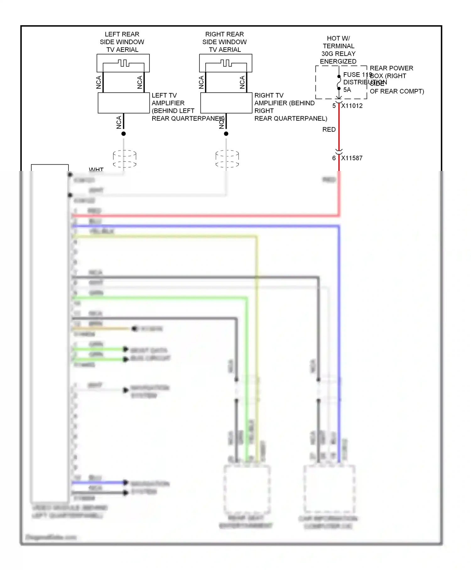 Wiring diagram red for BMW X5 E70 facelift (2010-2013) (90 of 118)