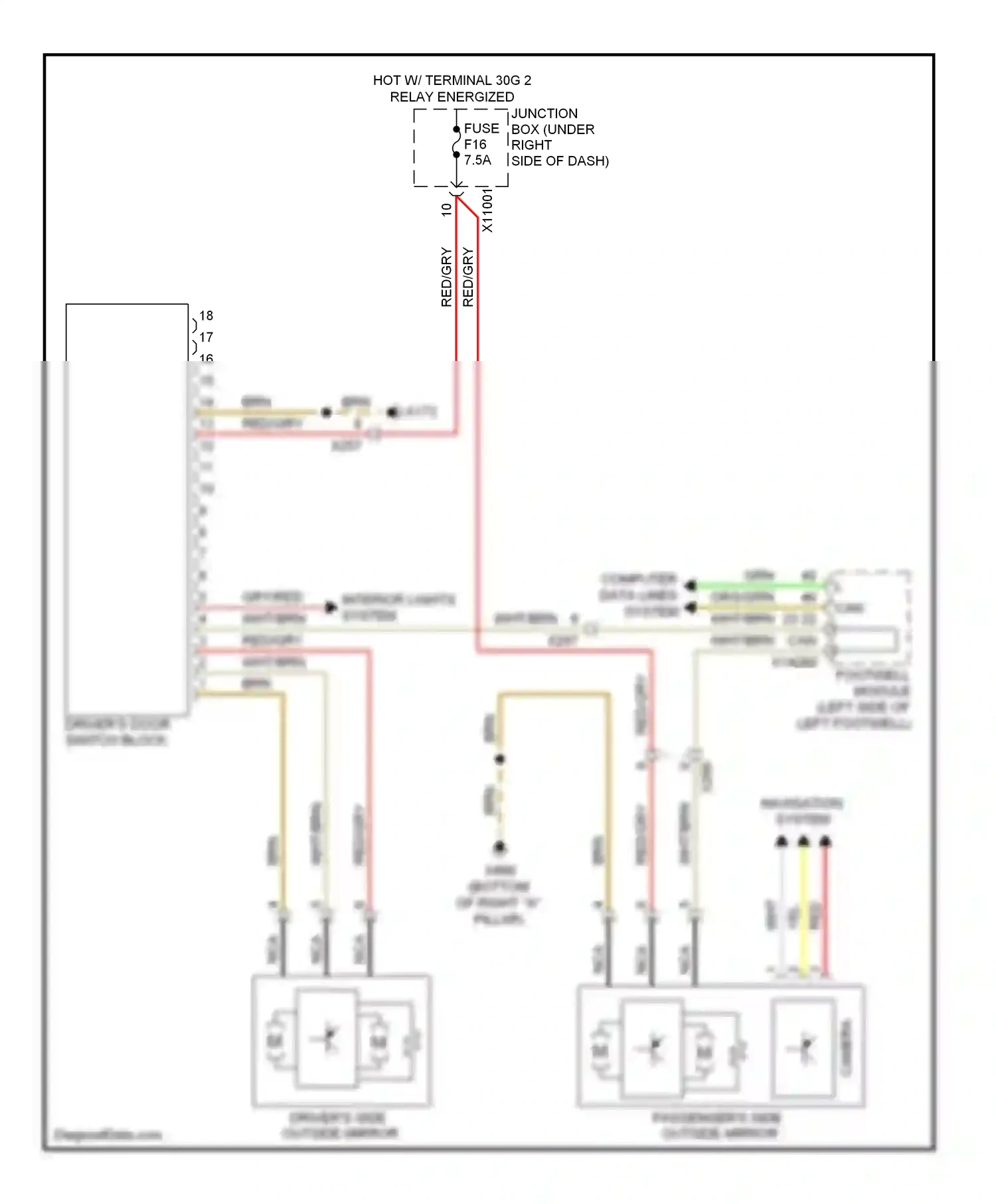 Wiring diagram red for BMW X5 E70 facelift (2010-2013) (59 of 118)