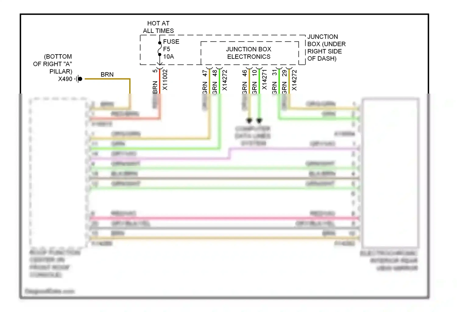 Wiring diagram red/vio for BMW X5 E70 facelift (2010-2013) (39 of 45)