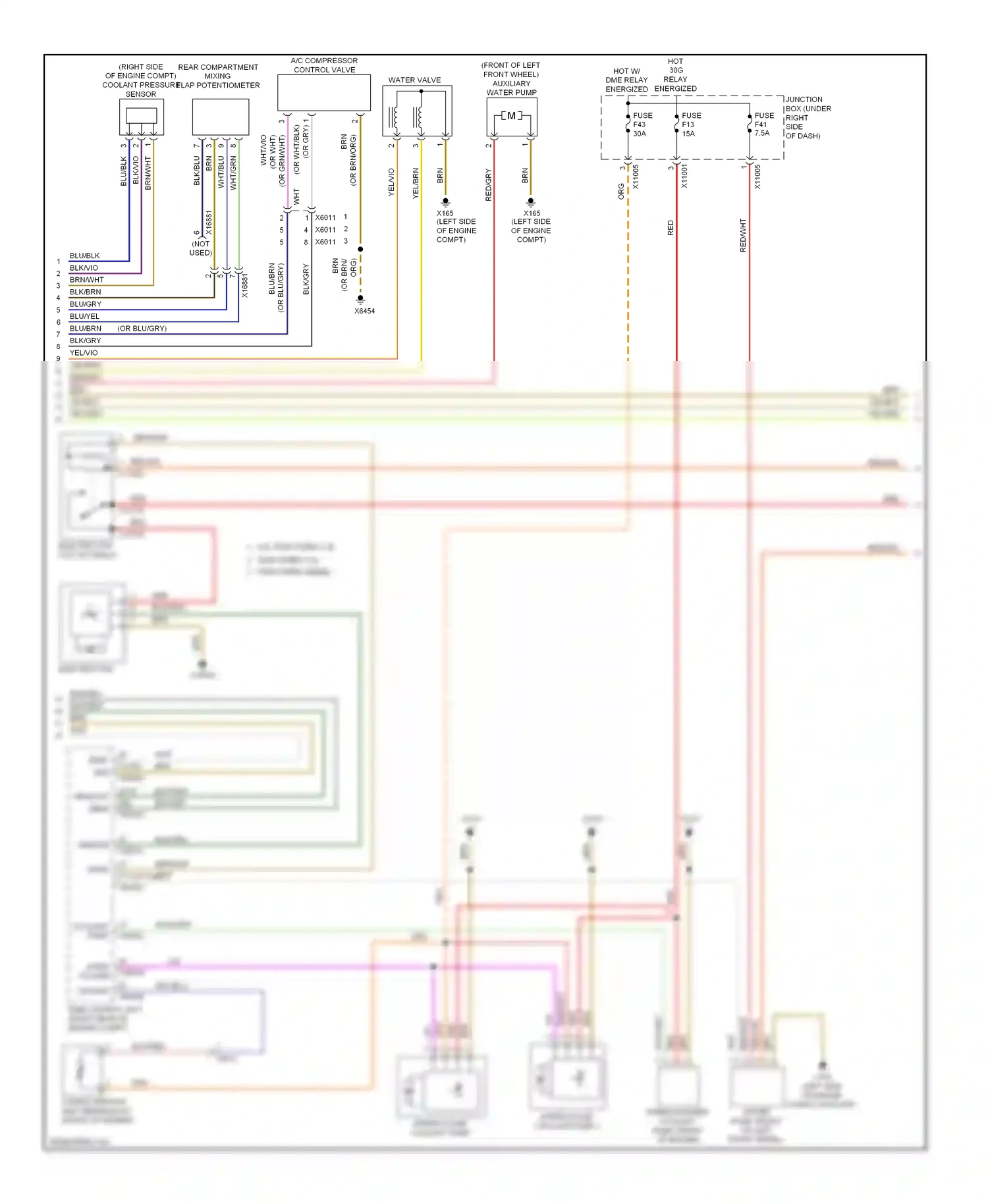 BMW X5 E70 facelift (2010-2013) sensor wiring diagram  (2 of 3)