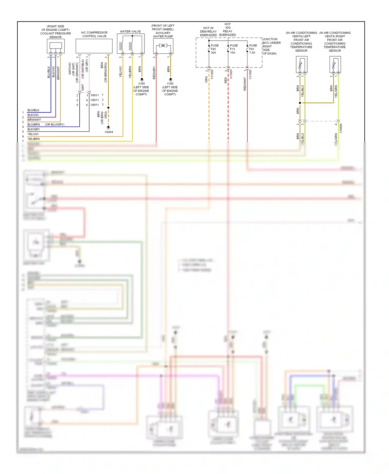 BMW X5 E70 facelift (2010-2013) sensor wiring diagram  (3 of 3)