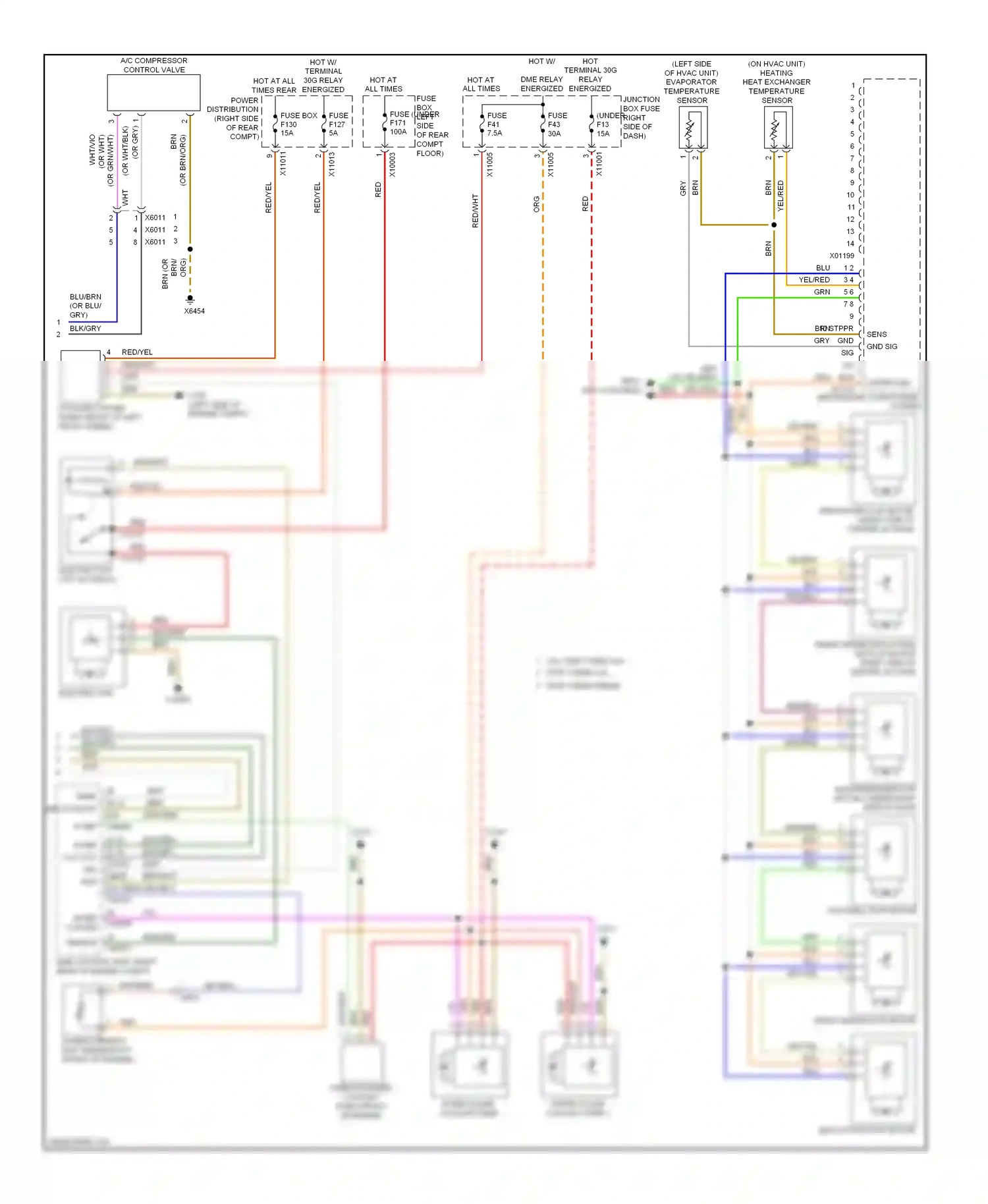BMW X5 E70 facelift (2010-2013) sensor wiring diagram  (1 of 3)