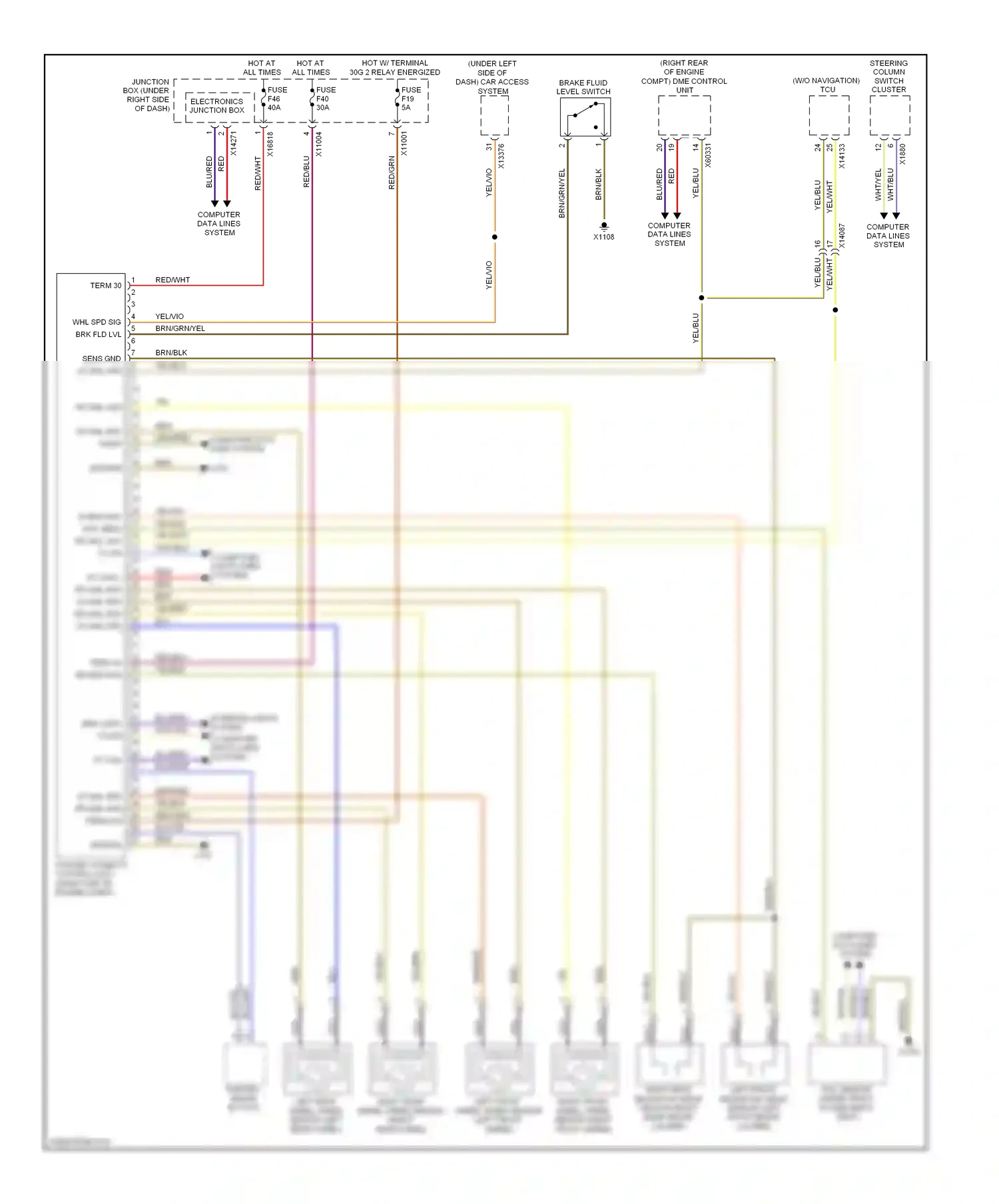 Wiring diagram steering column switch cluster for BMW X5 E70 facelift (2010-2013) (5 of 25)