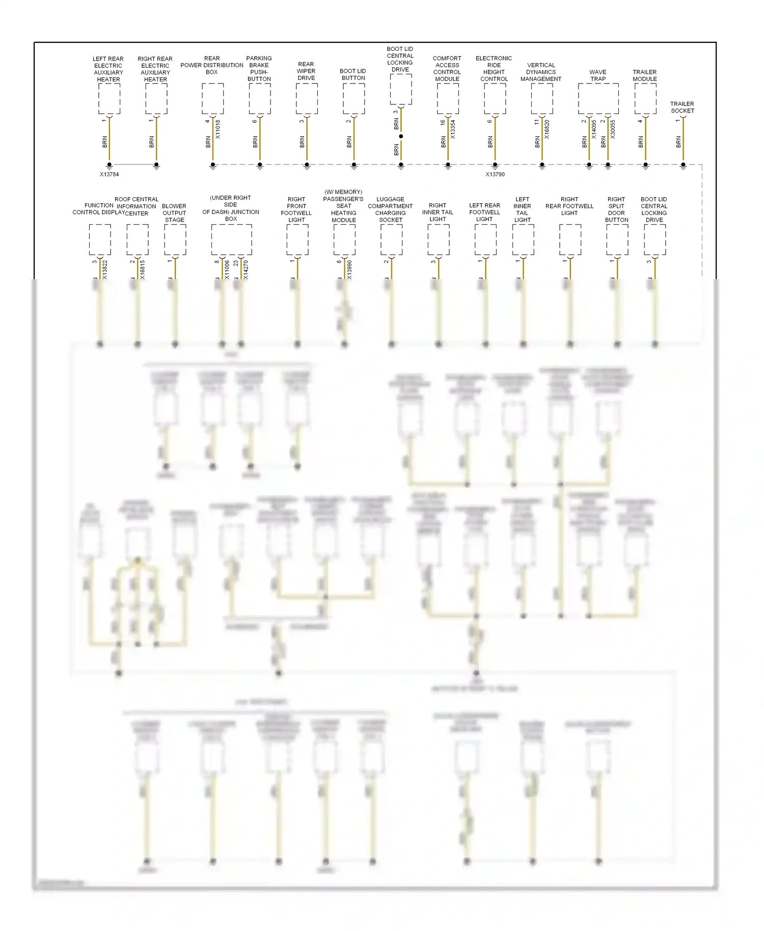 Wiring diagram vertical dynamics management for BMW X5 E70 facelift (2010-2013) (1 of 2)