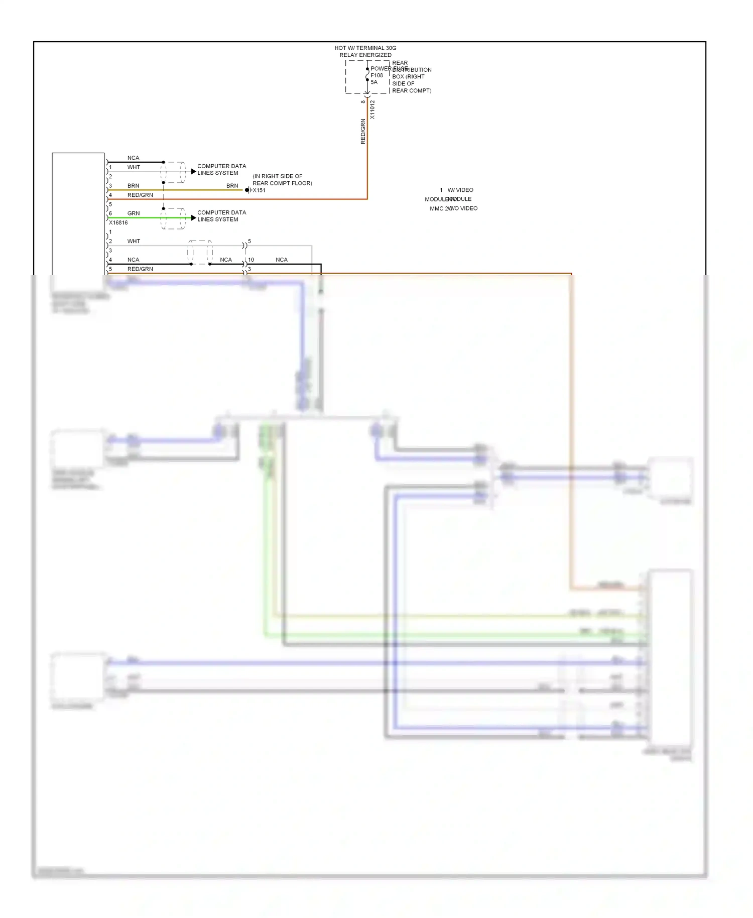 Wiring diagram video selector switch for BMW X5 E70 facelift (2010-2013) (6 of 7)
