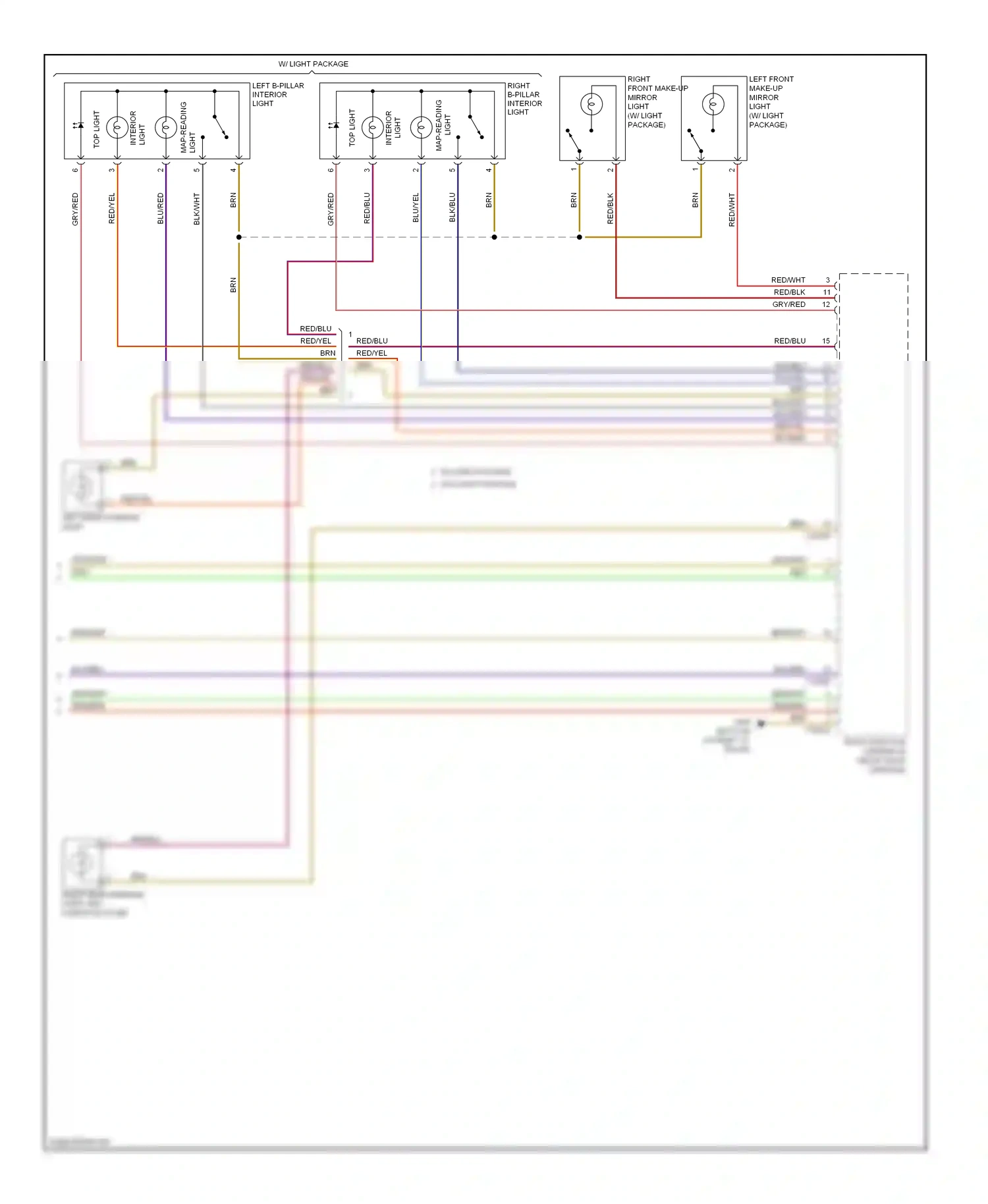 Wiring diagram w/ light package w/o light package for BMW X5 E70 facelift (2010-2013) (1 of 1)