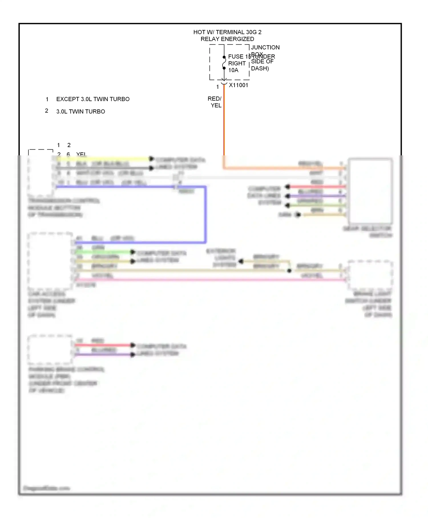 Wiring diagram yel for BMW X5 E70 facelift (2010-2013) (58 of 77)