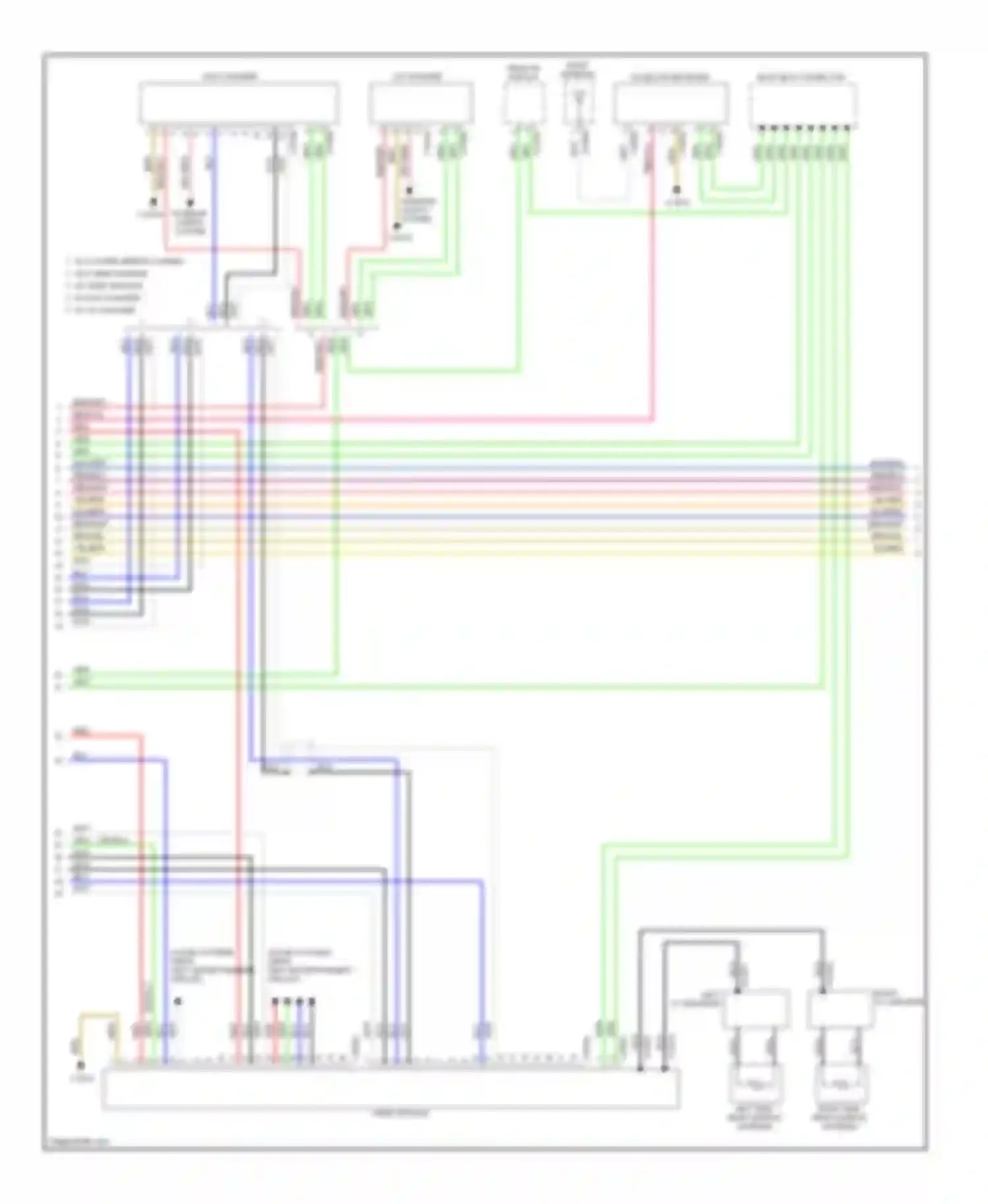 X5 BMW E70 (2006-2010): Navigation circuit, with stereo radio (2 of 3)
