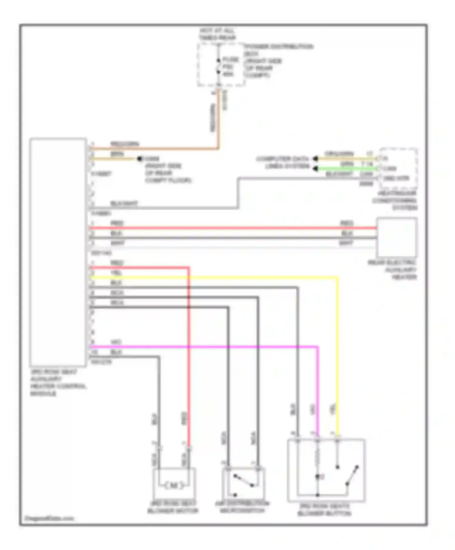 Wiring diagram computer data lines system for BMW X5 E70 (2006-2010)