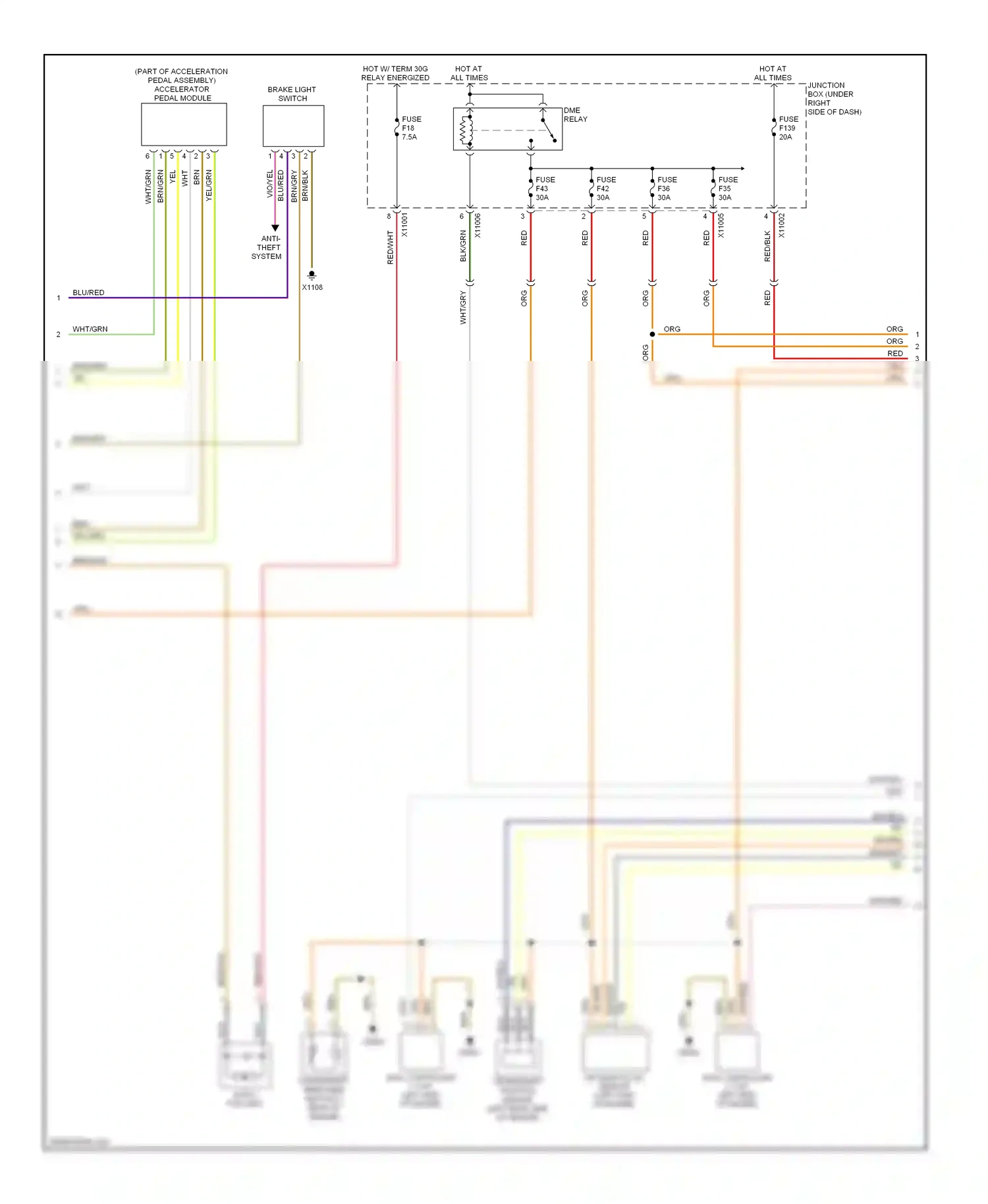 BMW X5 E70 (2006-2010) brake light switch wiring diagram  (5 of 5)