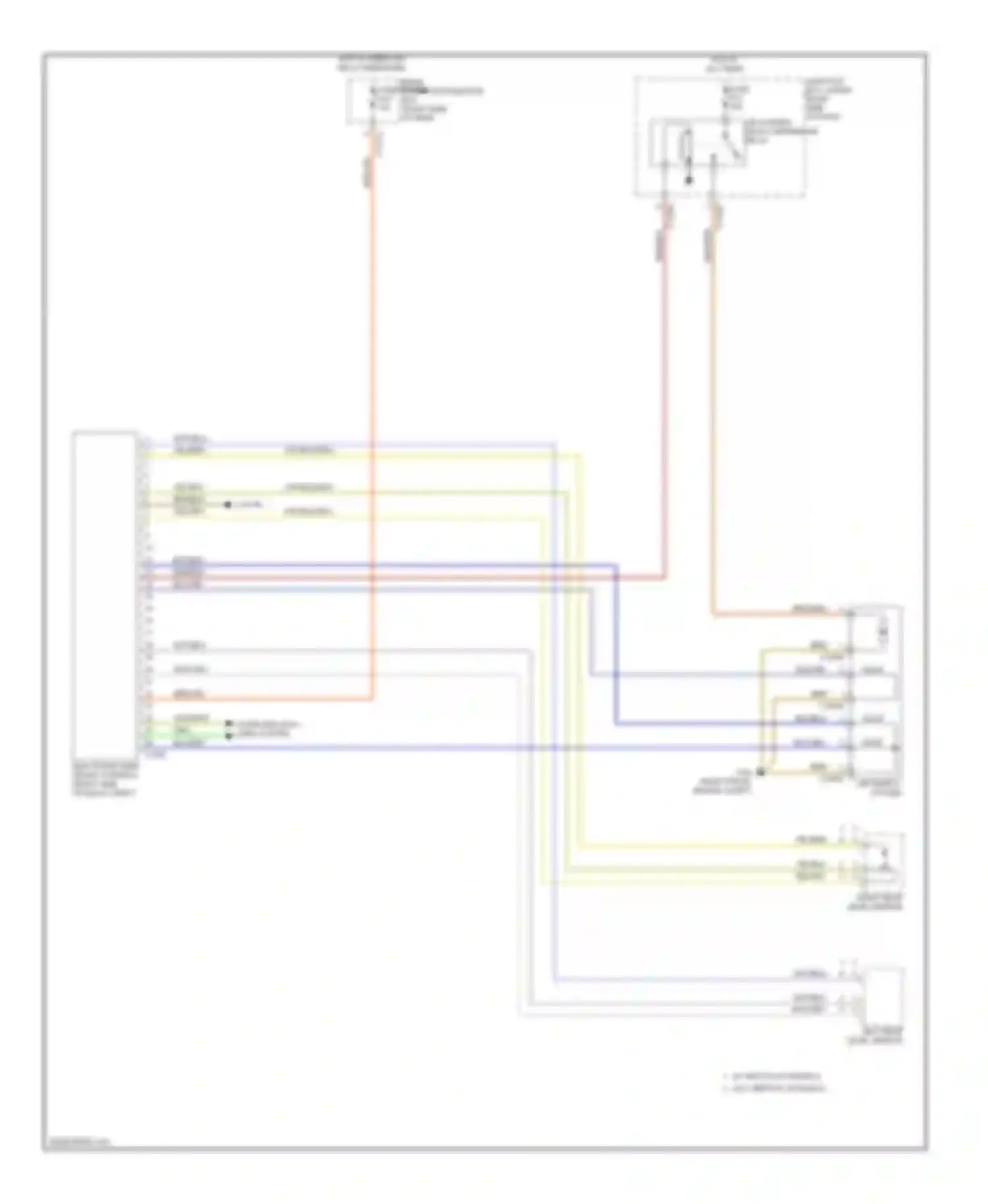 Wiring diagram right rear level sensor for BMW X5 E70 (2006-2010)