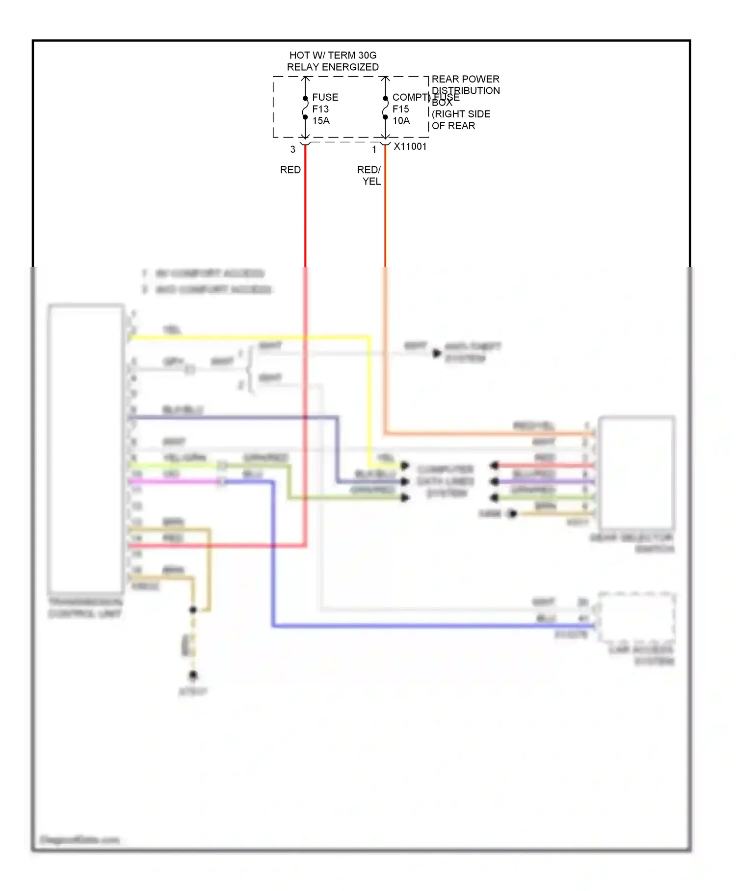 BMW X5 E70 (2006-2010) car access system wiring diagram  (12 of 12)