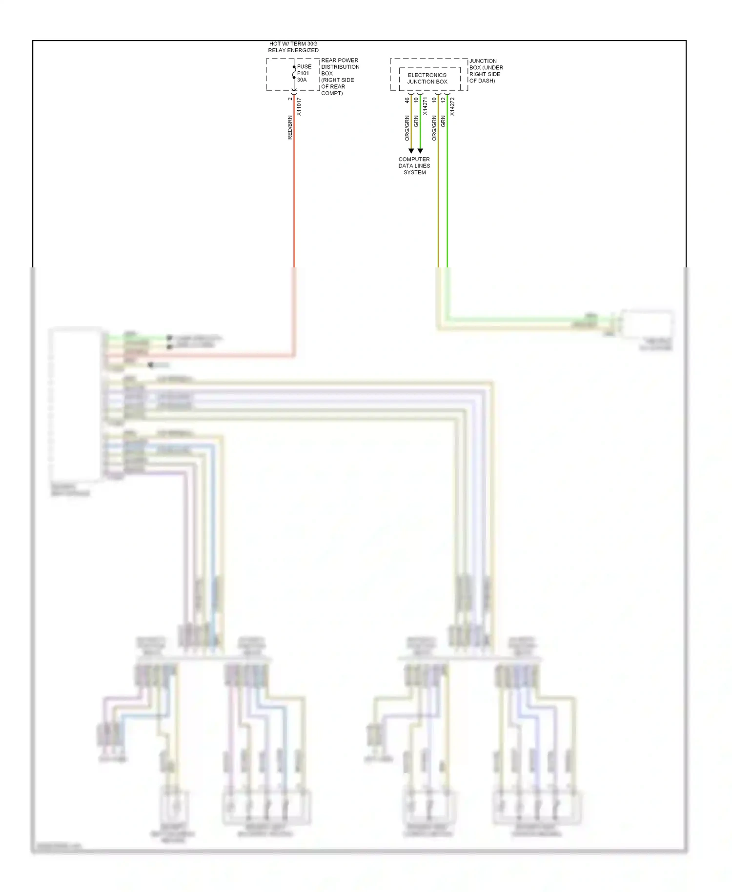 BMW X5 E70 (2006-2010) computer data lines system wiring diagram  (32 of 56)