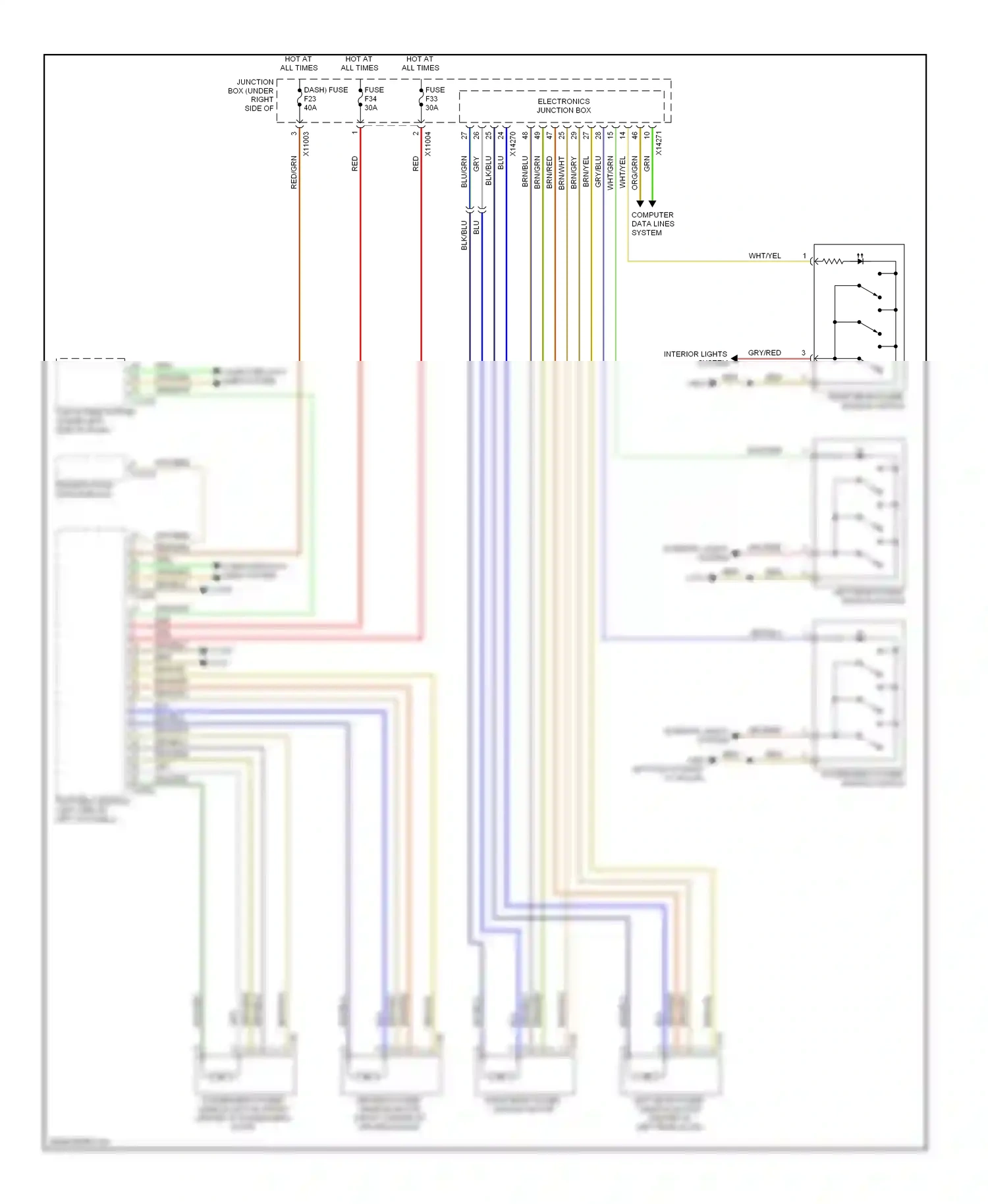 BMW X5 E70 (2006-2010) computer data lines system wiring diagram  (45 of 56)
