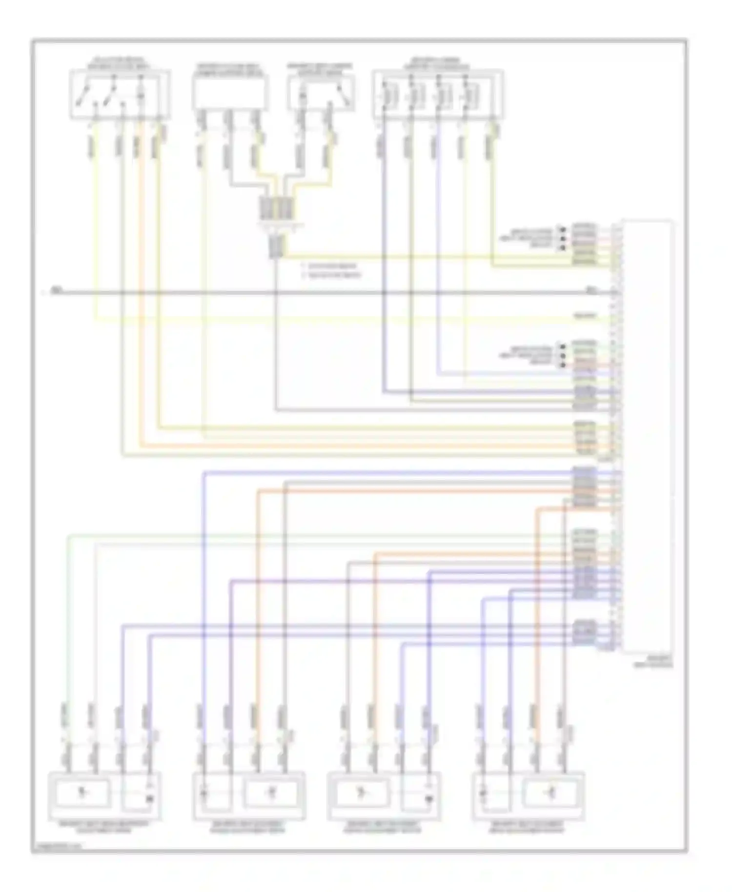 Wiring diagram driver's seat backrest width adjustment motor for BMW X5 E70 (2006-2010) (1 of 1)