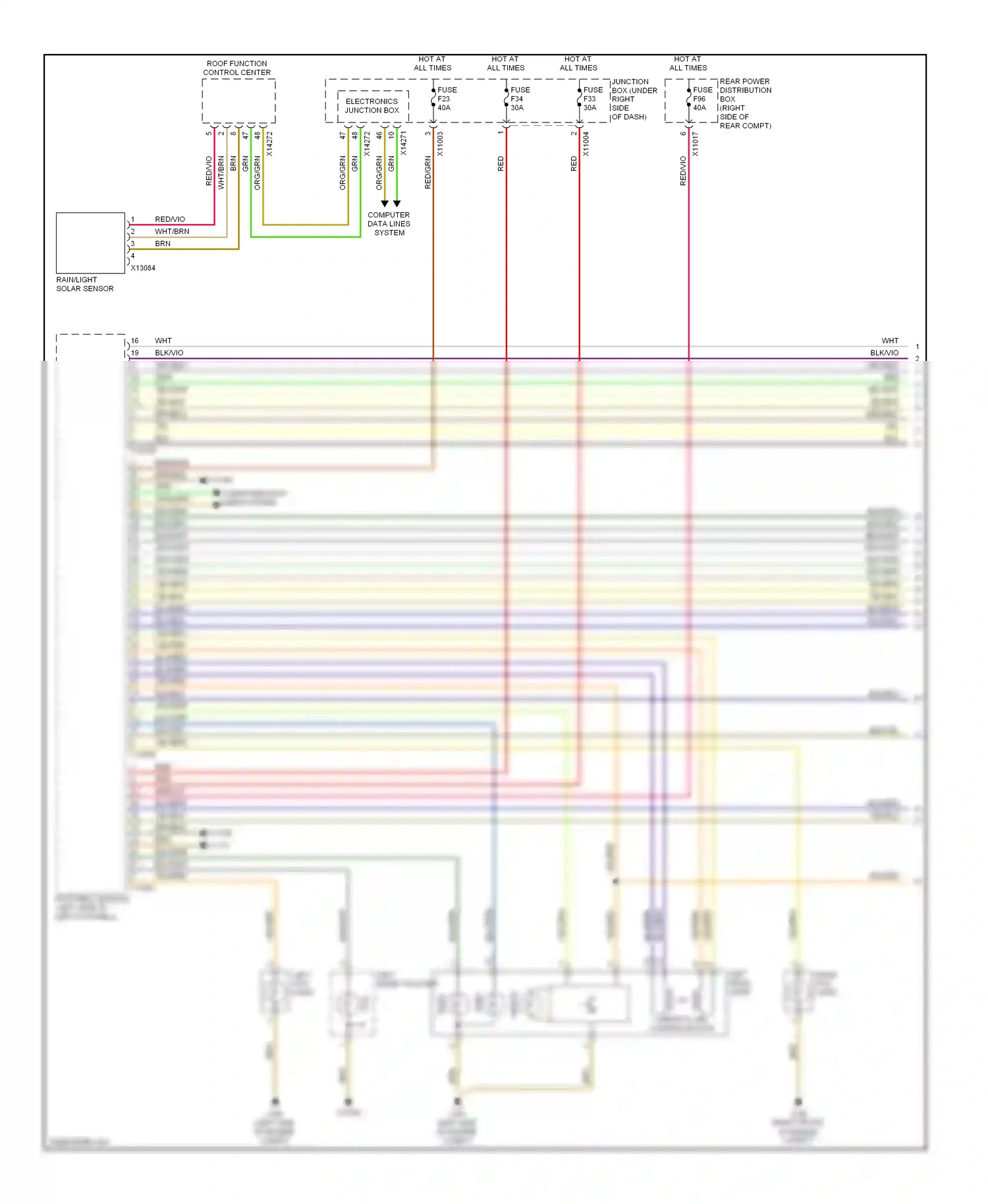 BMW X5 E70 (2006-2010) electronics junction box wiring diagram  (10 of 28)