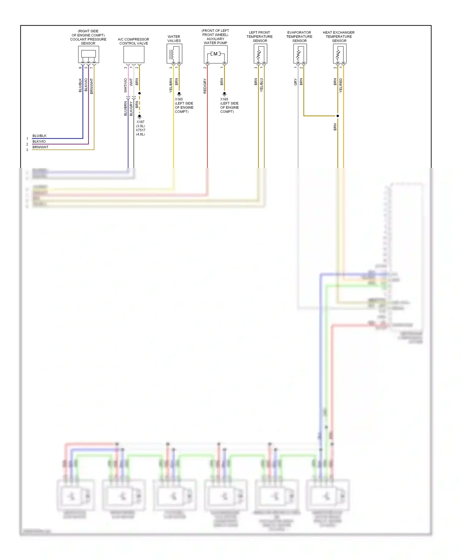BMW X5 E70 (2006-2010) evaporator temperature sensor wiring diagram  (1 of 3)