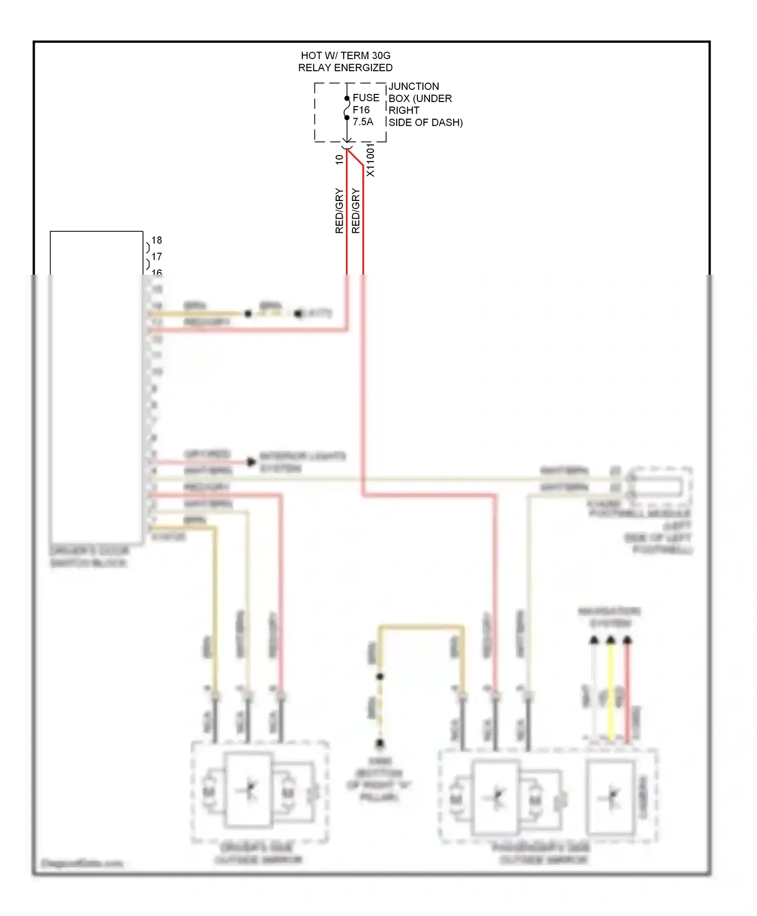 BMW X5 E70 (2006-2010) gry/red wiring diagram  (17 of 25)