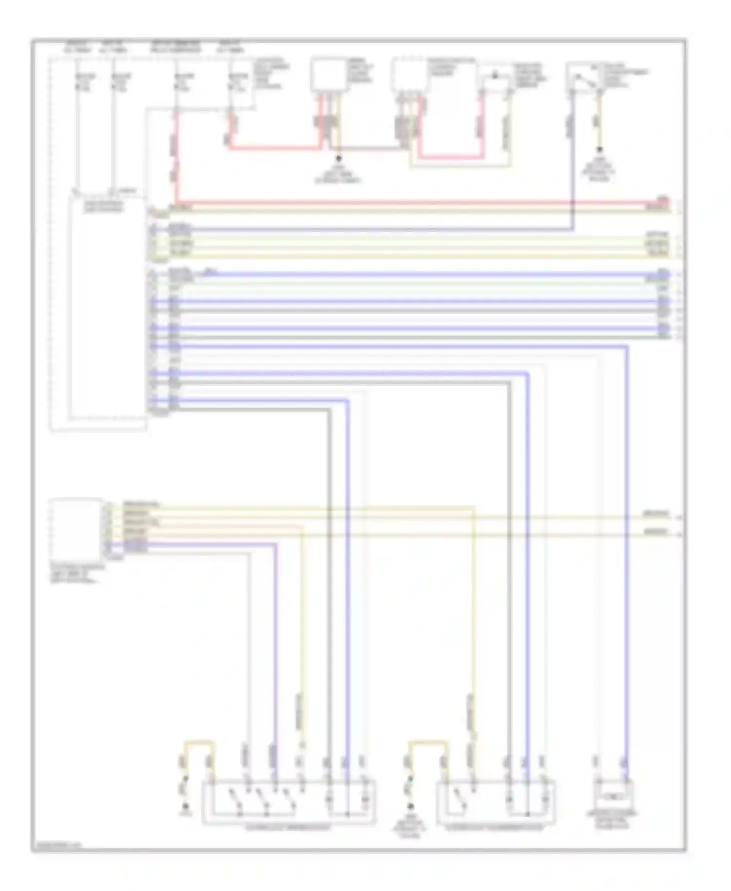 Wiring diagram system lock, passenger's door for BMW X5 E70 (2006-2010)