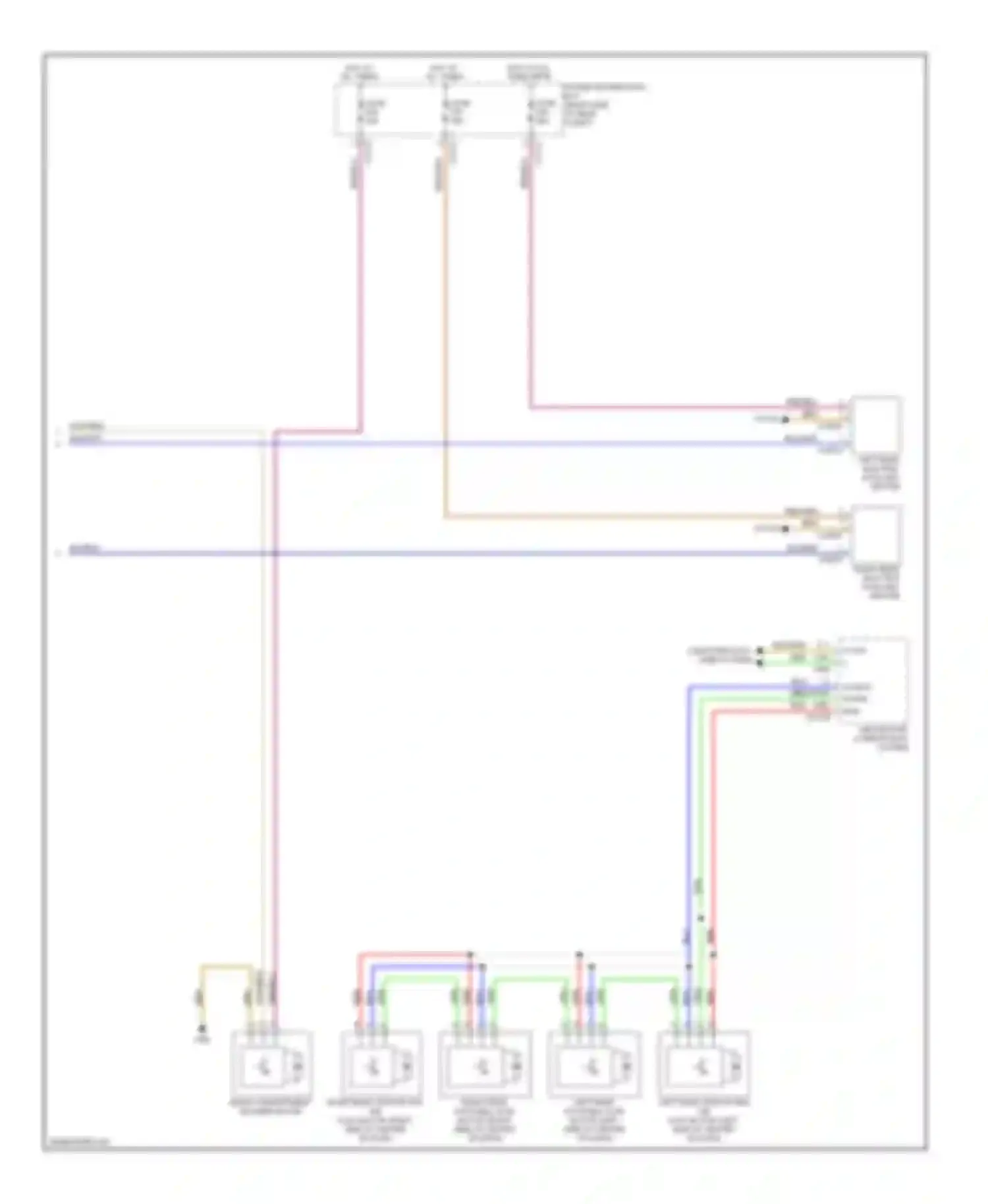 Wiring diagram right rear power window switch for BMW X5 E70 (2006-2010)