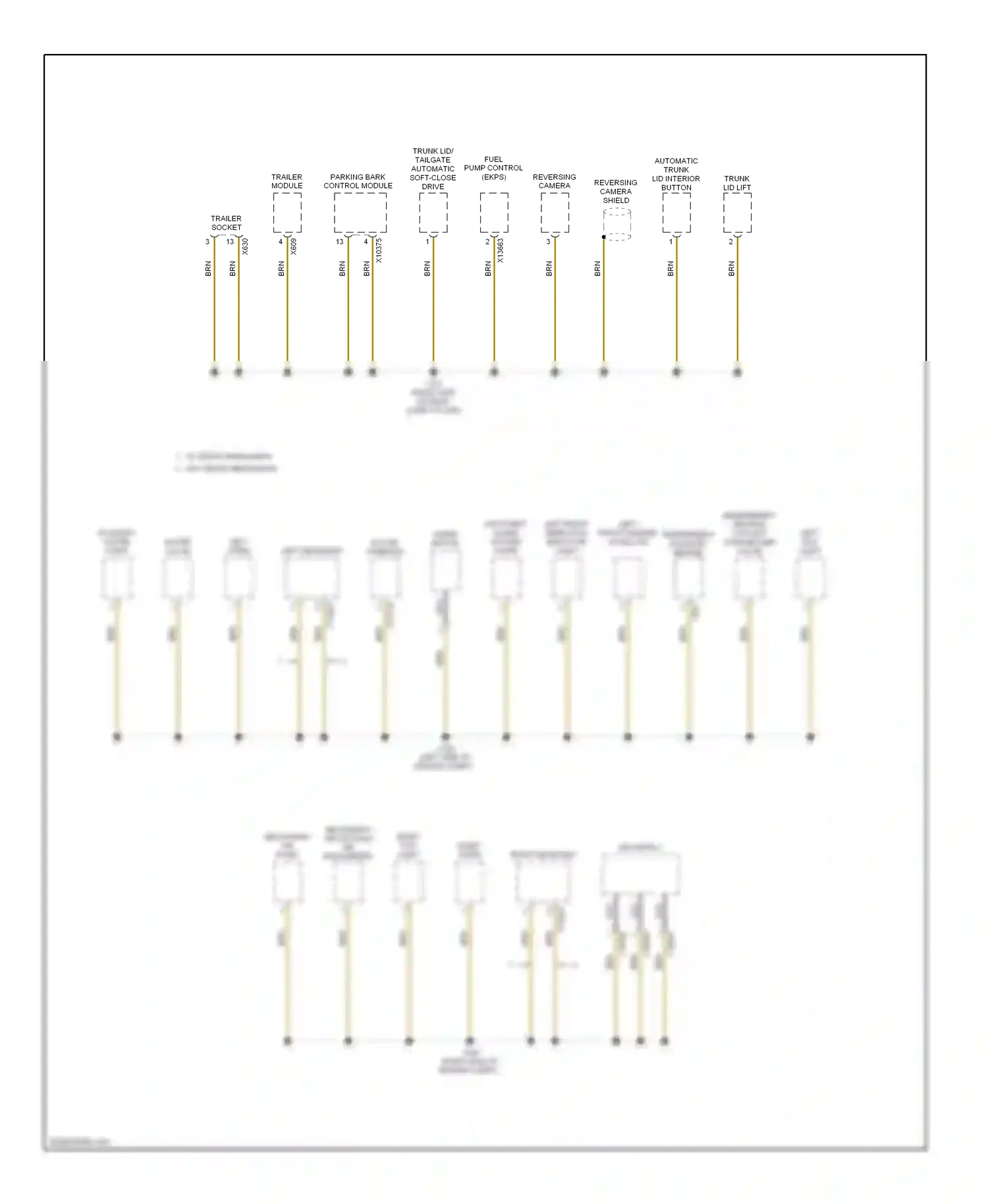 BMW X5 E70 (2006-2010) left front damper satellite wiring diagram  (1 of 2)