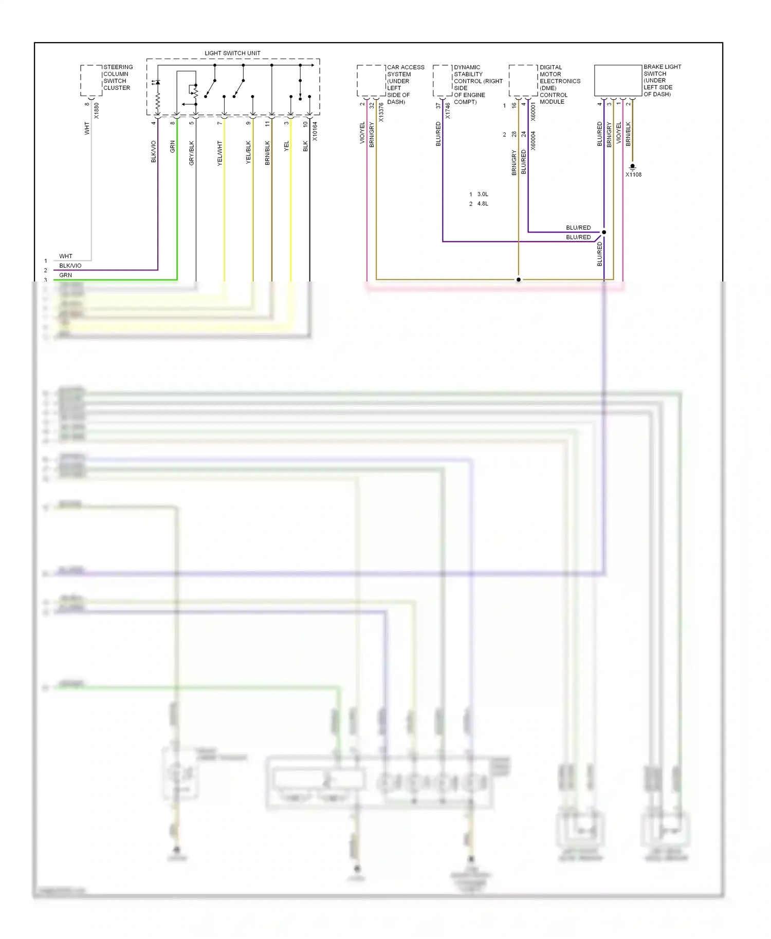 BMW X5 E70 (2006-2010) left front level sensor wiring diagram  (1 of 3)