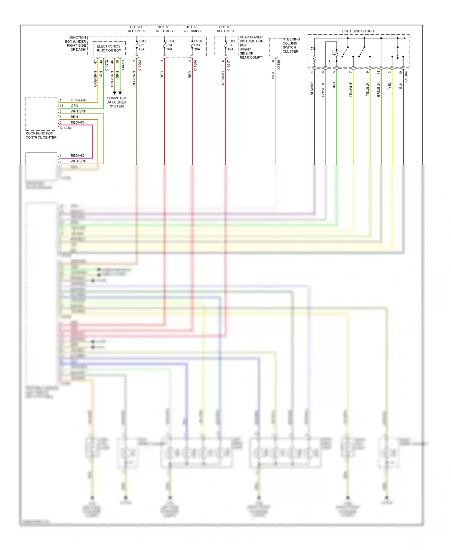 BMW X5 E70 (2006-2010) left inner taillight wiring diagram  (4 of 5)