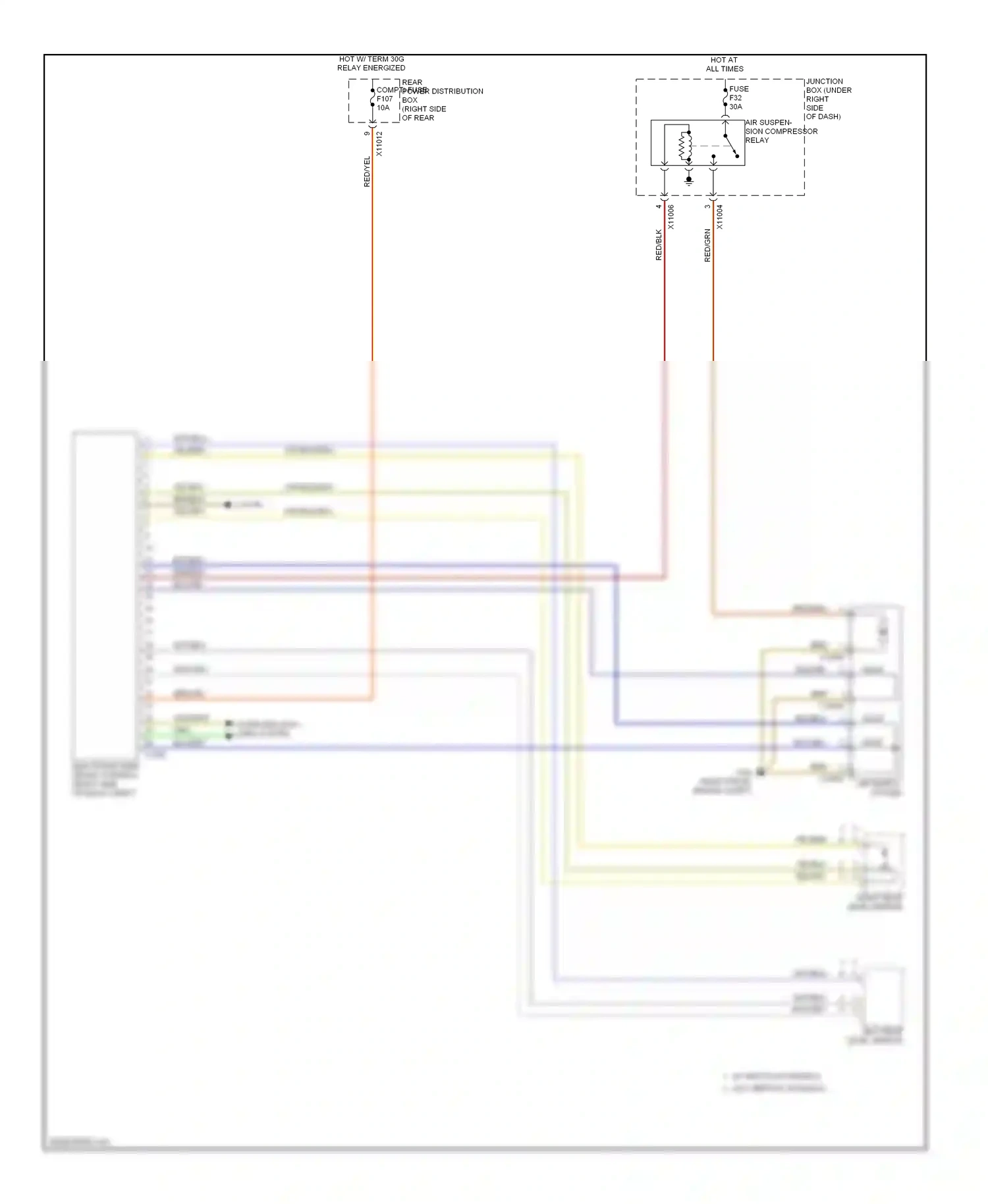 BMW X5 E70 (2006-2010) left rear level sensor wiring diagram  (2 of 4)