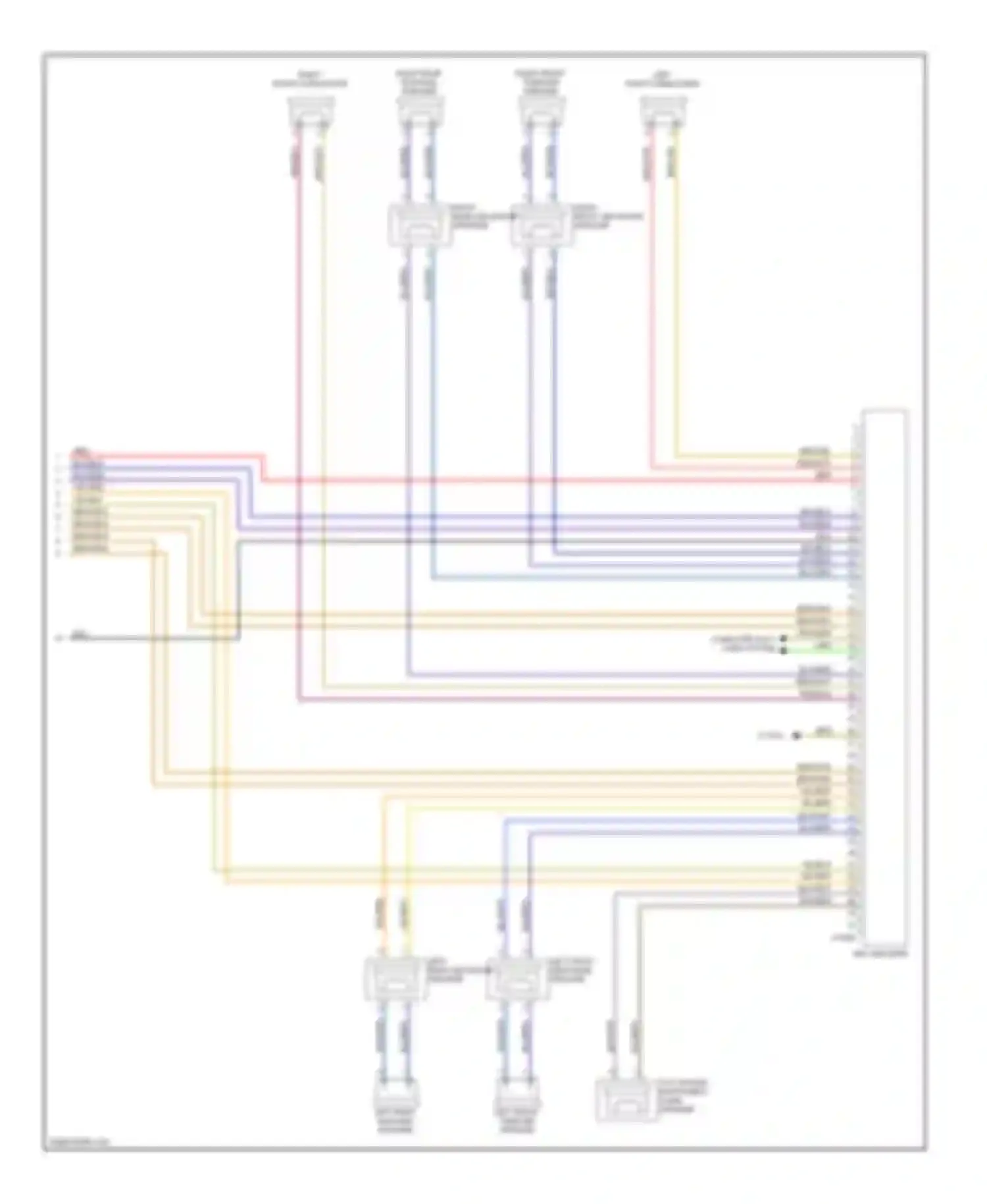 Wiring diagram left rear mid-range speaker for BMW X5 E70 (2006-2010) (1 of 4)