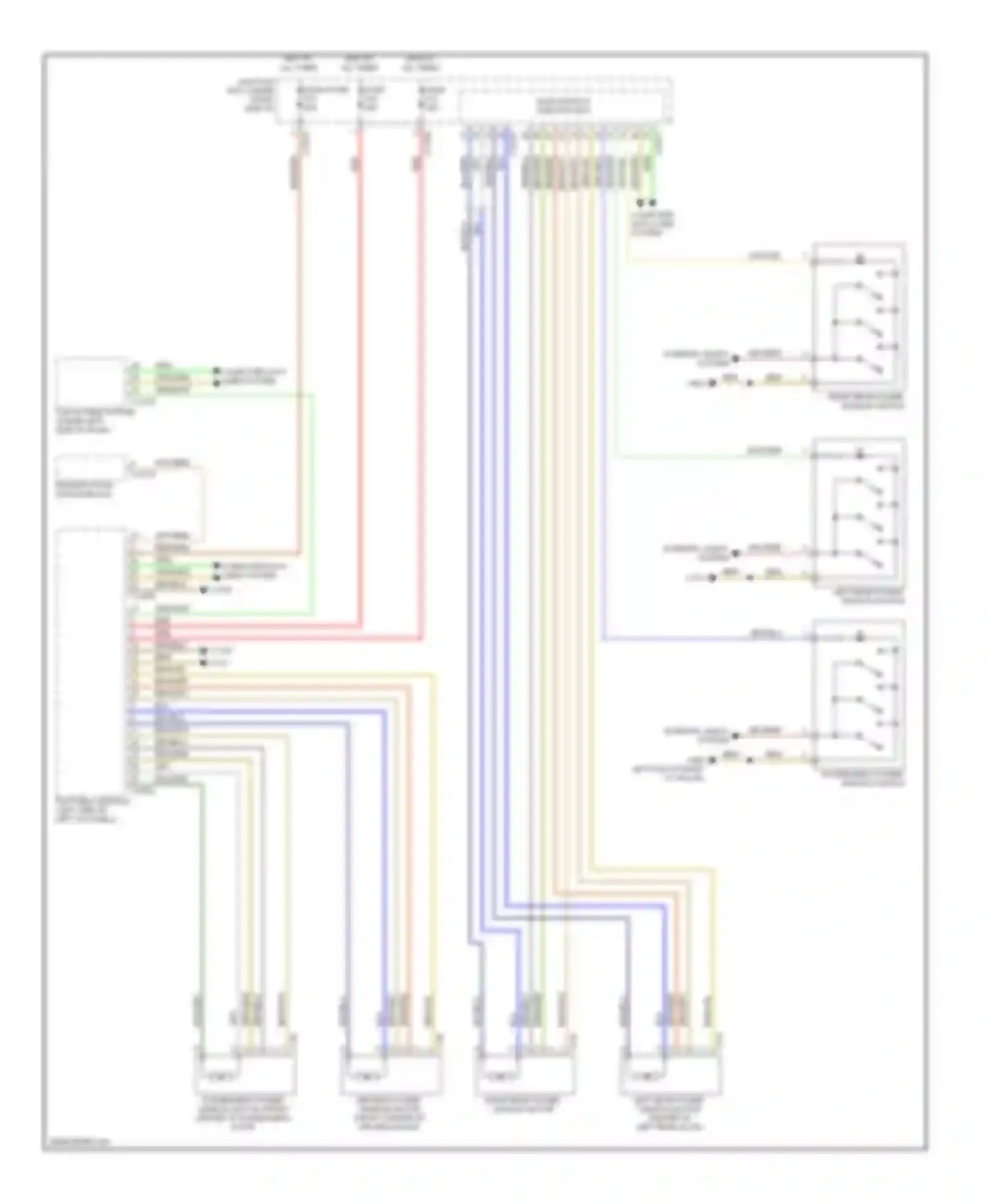 Wiring diagram left rear power window switch for BMW X5 E70 (2006-2010) (2 of 2)