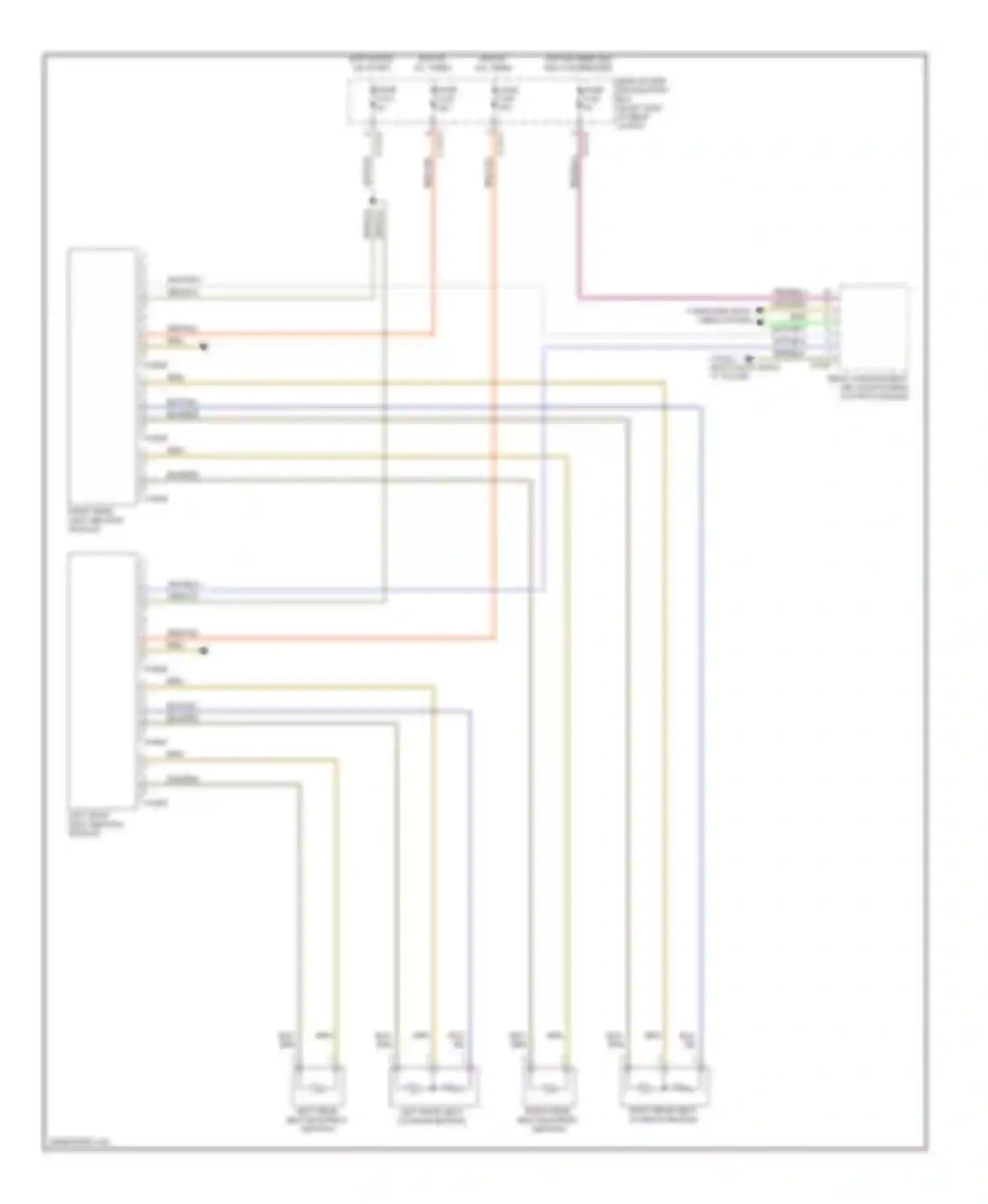 Wiring diagram left rear seat heating module for BMW X5 E70 (2006-2010) (3 of 3)