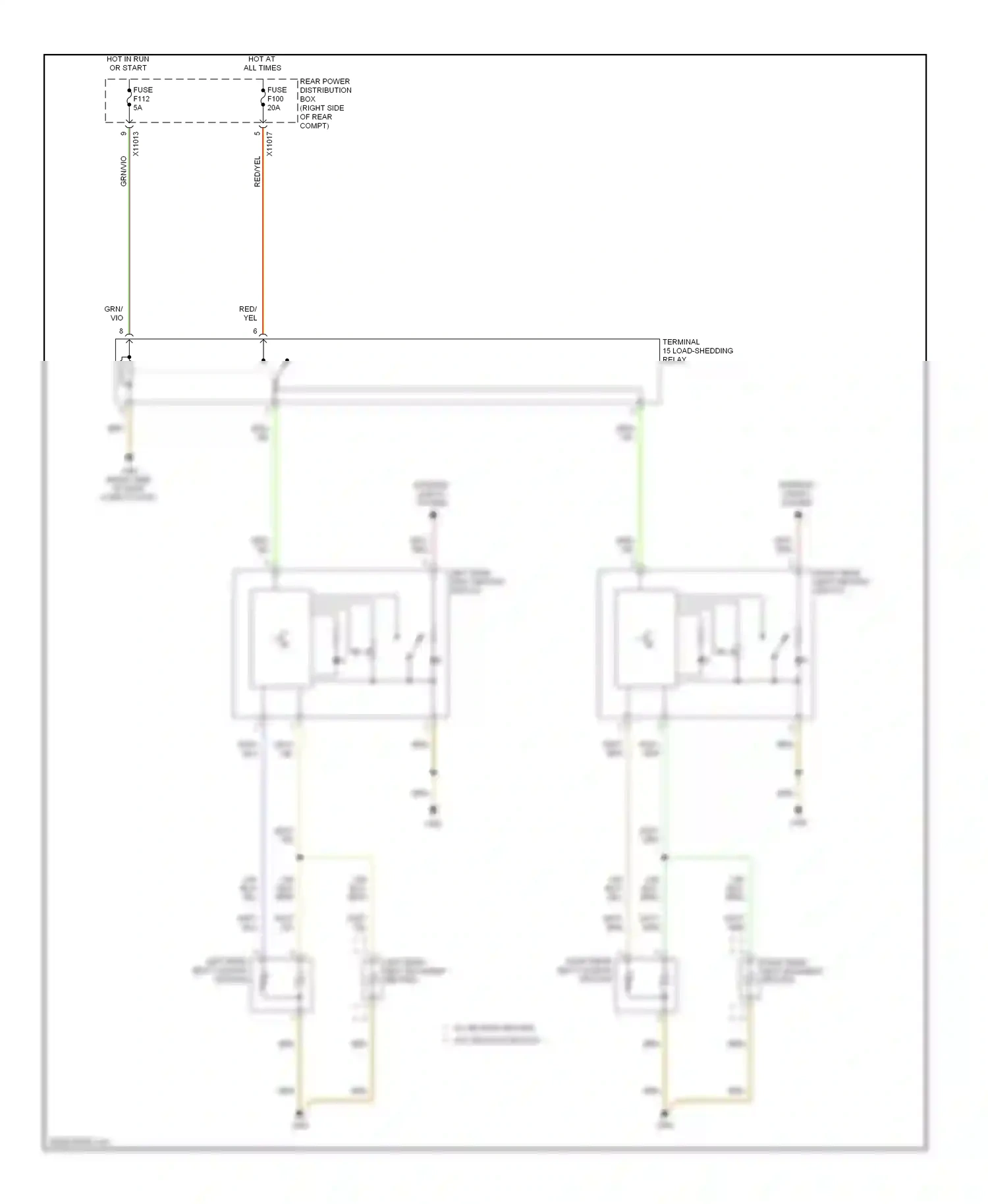 BMW X5 E70 (2006-2010) left rear seat heating switch wiring diagram  (3 of 3)