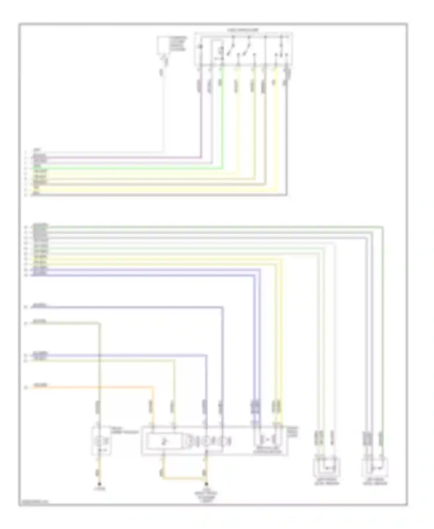 Wiring diagram light switch unit for BMW X5 E70 (2006-2010)