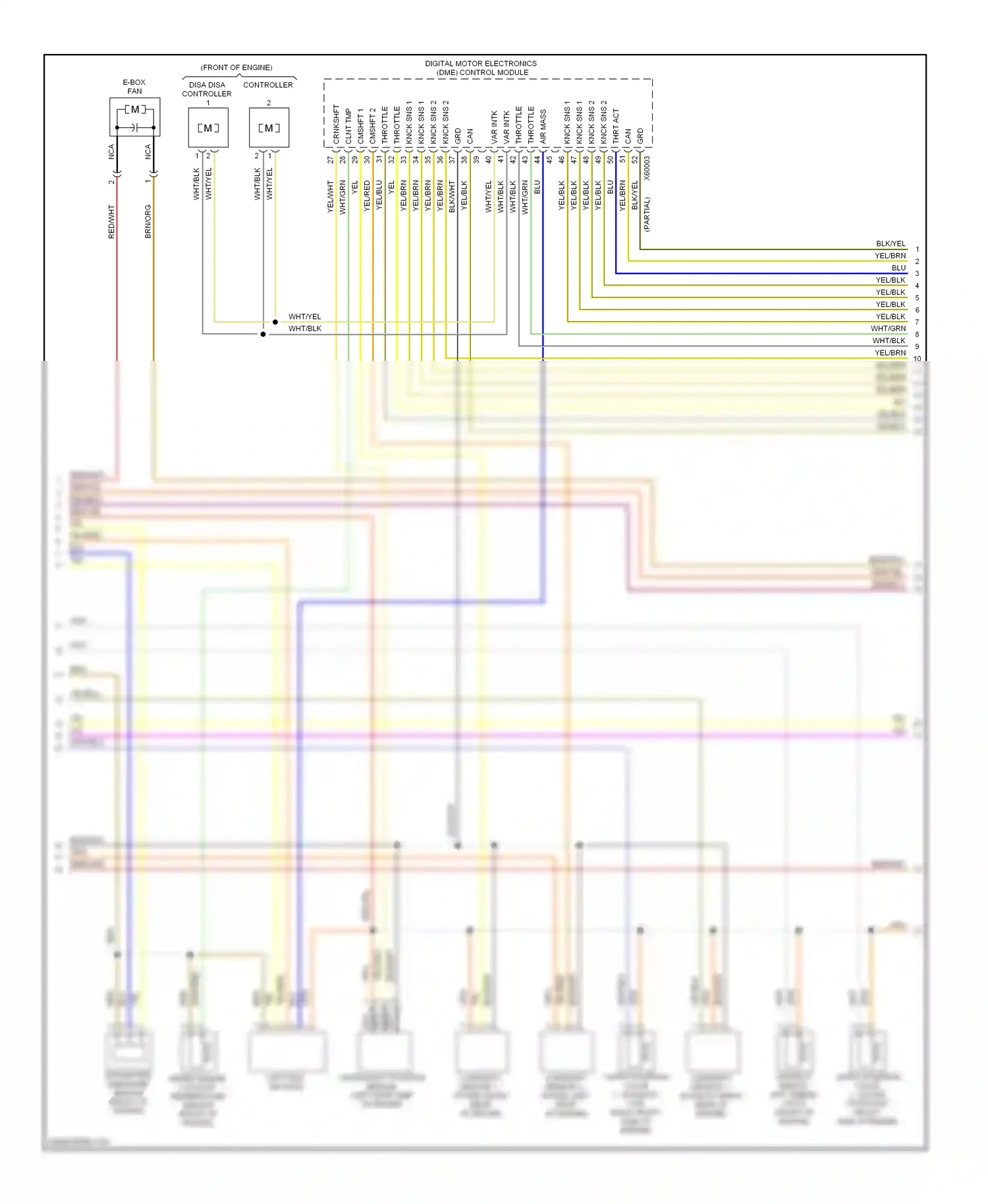 BMW X5 E70 (2006-2010) partial wiring diagram  (2 of 2)